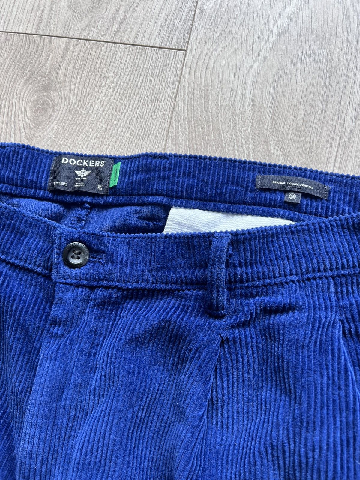 Dockers × Vintage Dockers Corduroy Pants Baggy Relaxed Fit 90s Style Blue Size US 38 / EU 54 - 2 Thumbnail