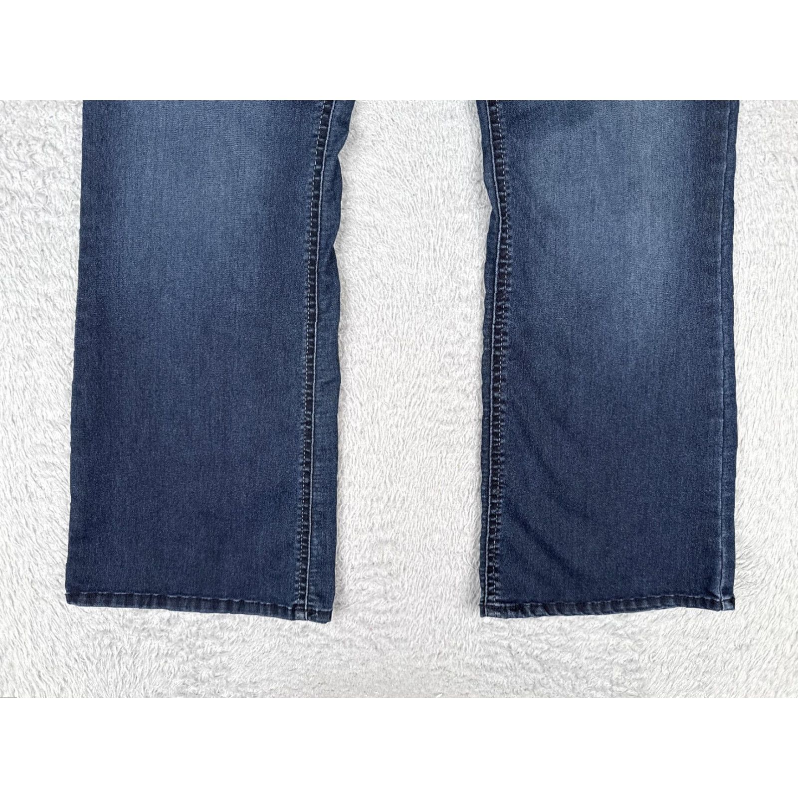 Lee Riders By Lee Jeans Womens 32 Blue Dark Wash Mid Rise Bootcut Denim Cotton 32x28 Size 24" / US 00 / IT 34 - 2 Thumbnail