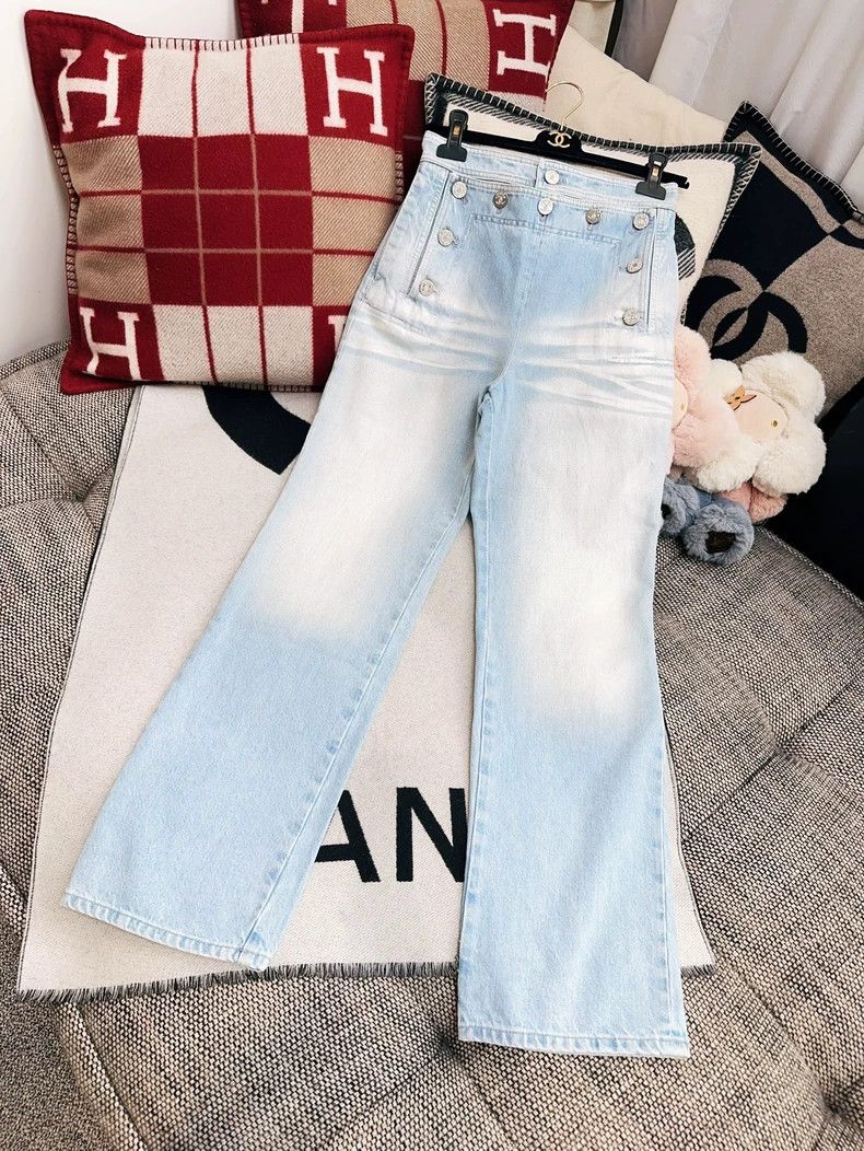 Chanel Chanel Beach series blue silver buckle jeans Size 42" / US 20 - 2 Thumbnail