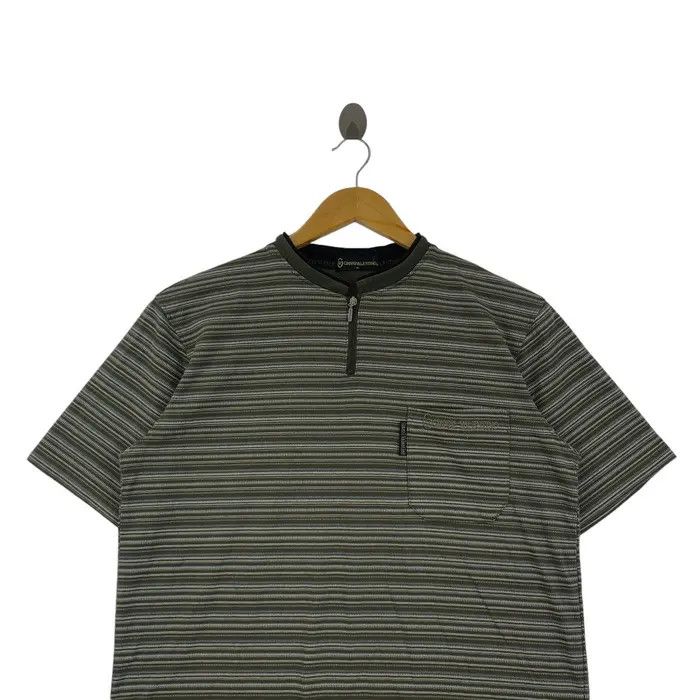Vintage Vintage GIANNI VALENTINO ITALY Striped Pocket Tee Shirt Size US M / EU 48-50 / 2 - 2 Thumbnail