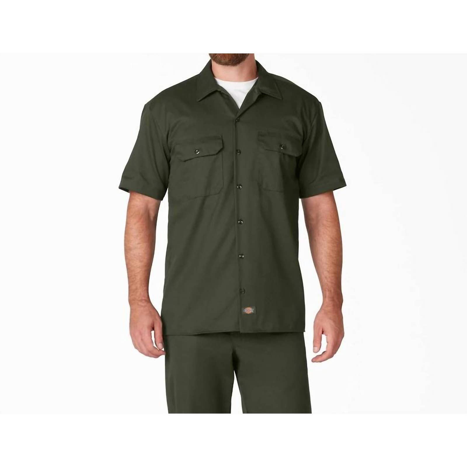 Dickies Short Sleeve Work Shirt - Olive Green – Xtreme Boardshop ()