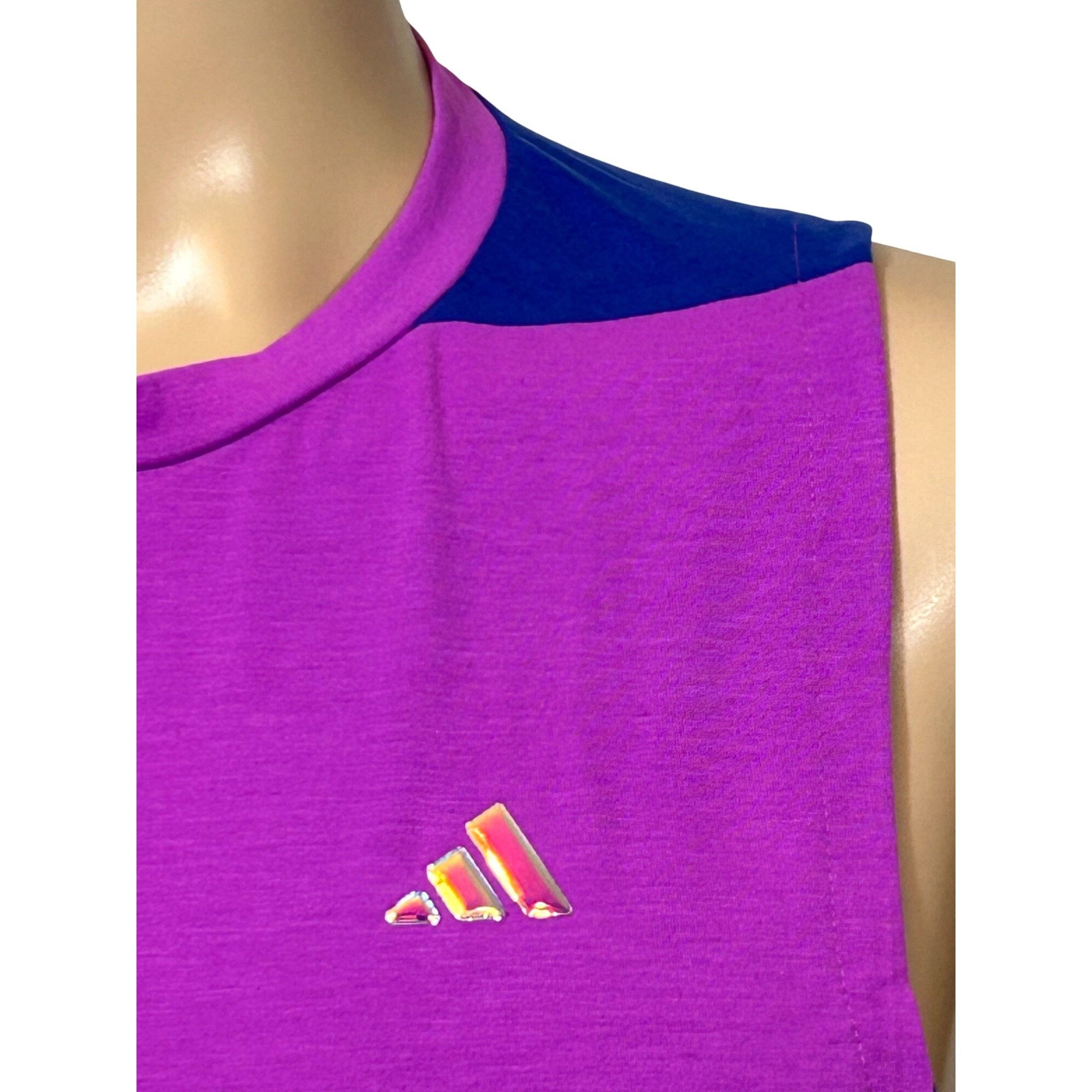 Adidas Adidas Men’s Training Tank Top Purple Blue S Logo Slim Activ Size US S / EU 44-46 / 1 - 10 Thumbnail