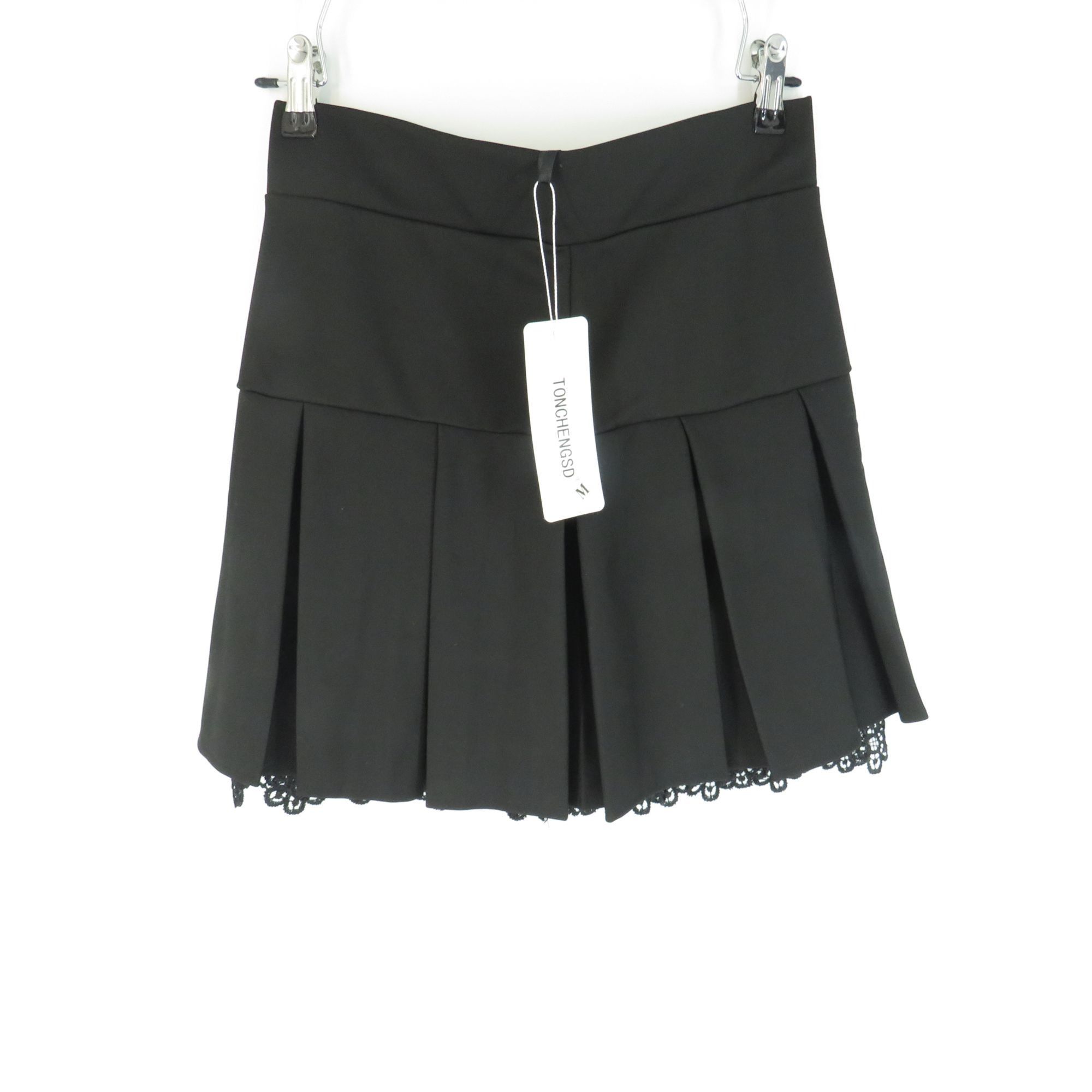 Other Tonchengsd Women's Black Pleated Skort With Lace Trim Medium Size 28" / US 6 / IT 42 - 1 Thumbnail
