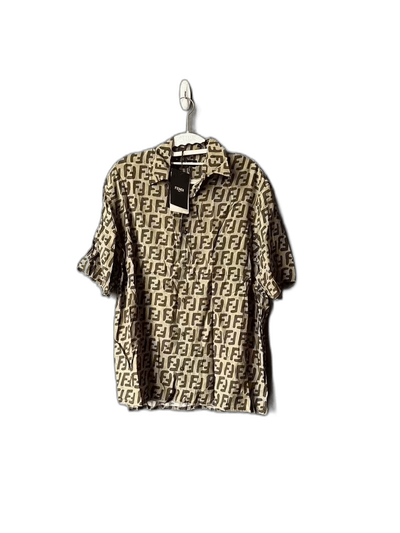 Fendi Fendi Logo Short Sleeve Shirt Size US M / EU 48-50 / 2 - 1 Thumbnail