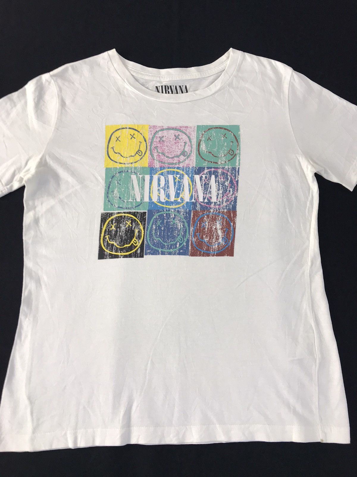 Other Nirvana Kurt Cobain Grunge Rock Smiley Face Printed Tee Size S / US 4 / IT 40 - 3 Thumbnail
