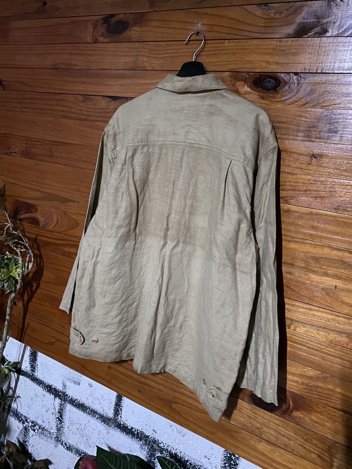 Japanese Brand Vintage Hillcop Beige Linen-Blend Casual Work Jacket Size US M / EU 48-50 / 2 - 9 Thumbnail