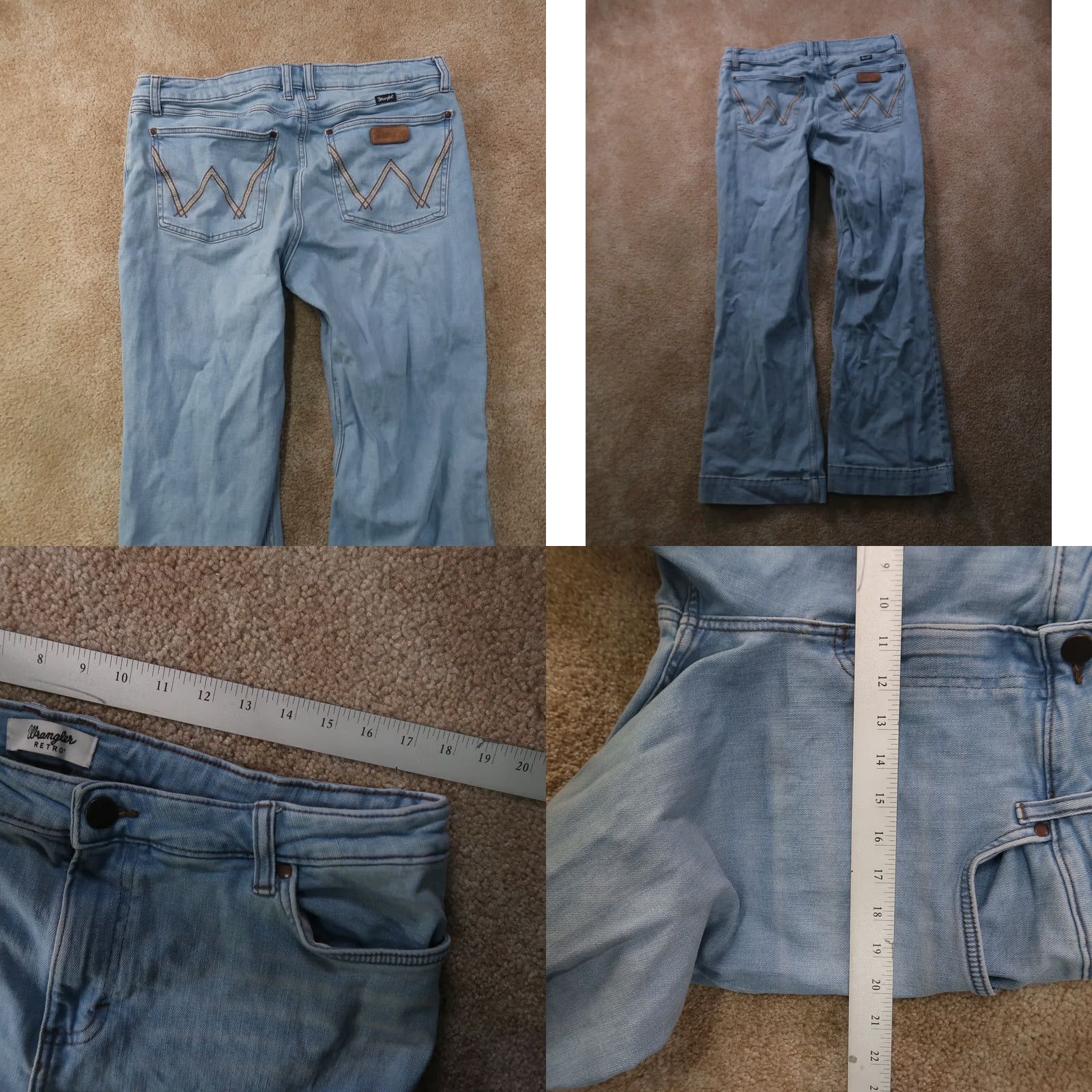 Wrangler Wrangler Retro Mid Rise Trouser Bootcut Jeans Women 34x34 Denim Blue 5-Pocket Cowboy Retro Relaxed Fit Mens? Size 24" / US 00 / IT 34 - 8 Thumbnail