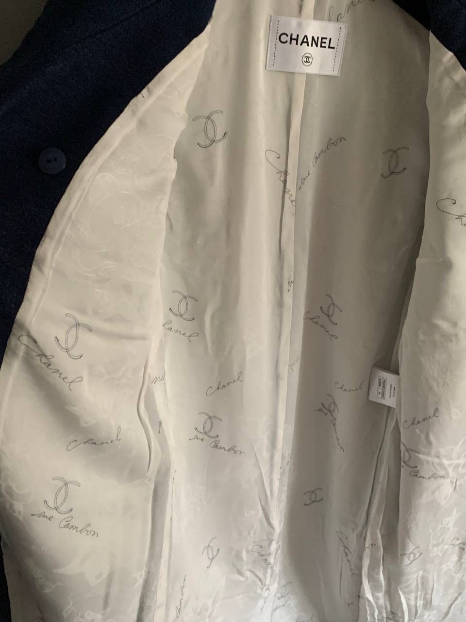 Chanel Chanel Jacket Coat CC Women Double Breasted Logo Blue Sz:36 Size S / US 4 / IT 40 - 17 Thumbnail