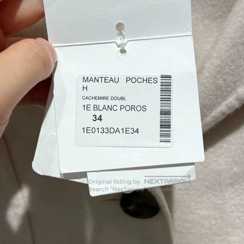 Hermes Hermes Off-White Double-Faced Cashmere Coat Size XXS / US 00 / IT 34 - 5 Thumbnail