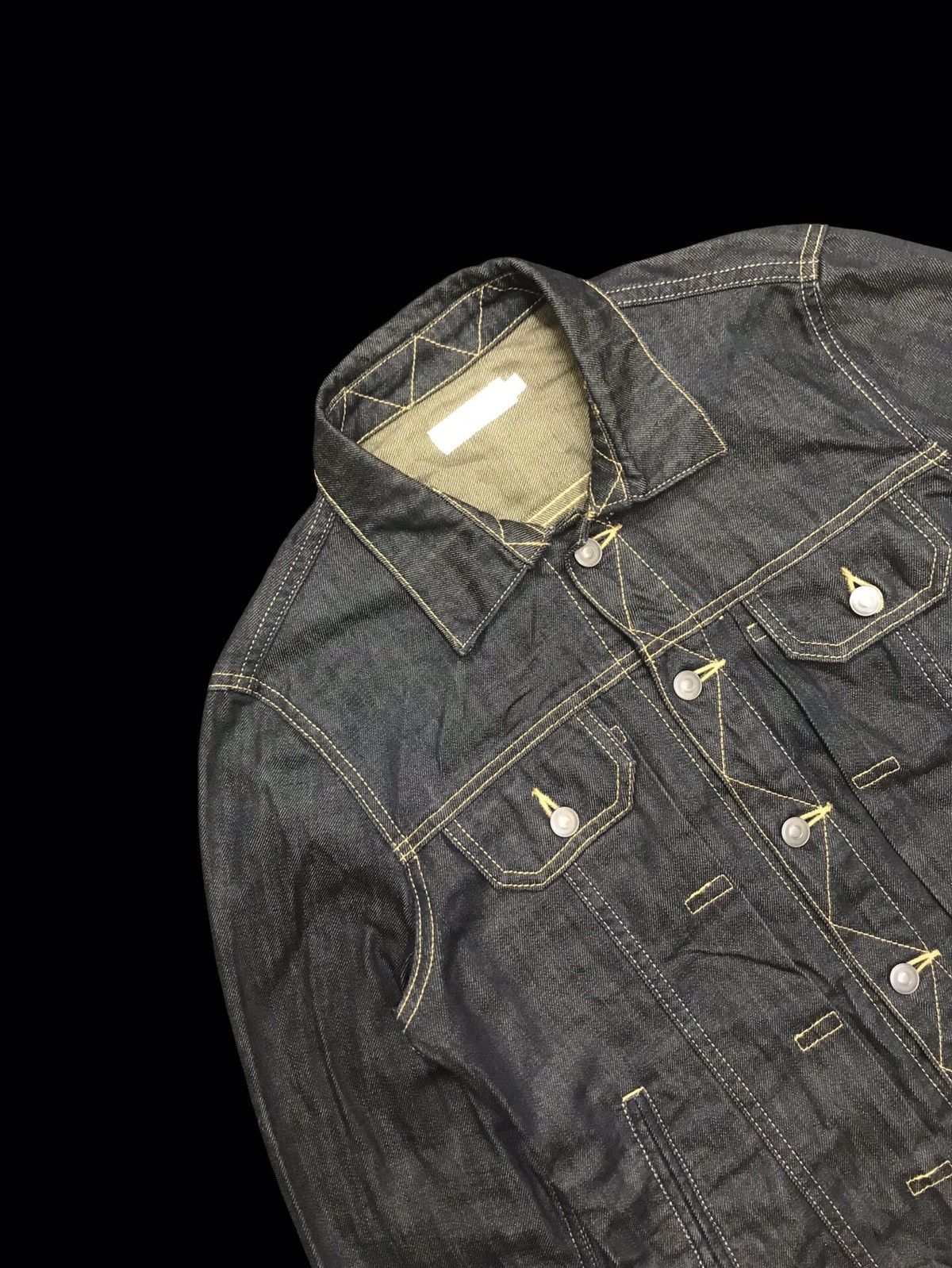 Japanese Brand 💥ARCHIVAL💥EDIFICE MUDWASH DENIM TRUCKER F201 Size US XS / EU 42 / 0 - 7 Thumbnail