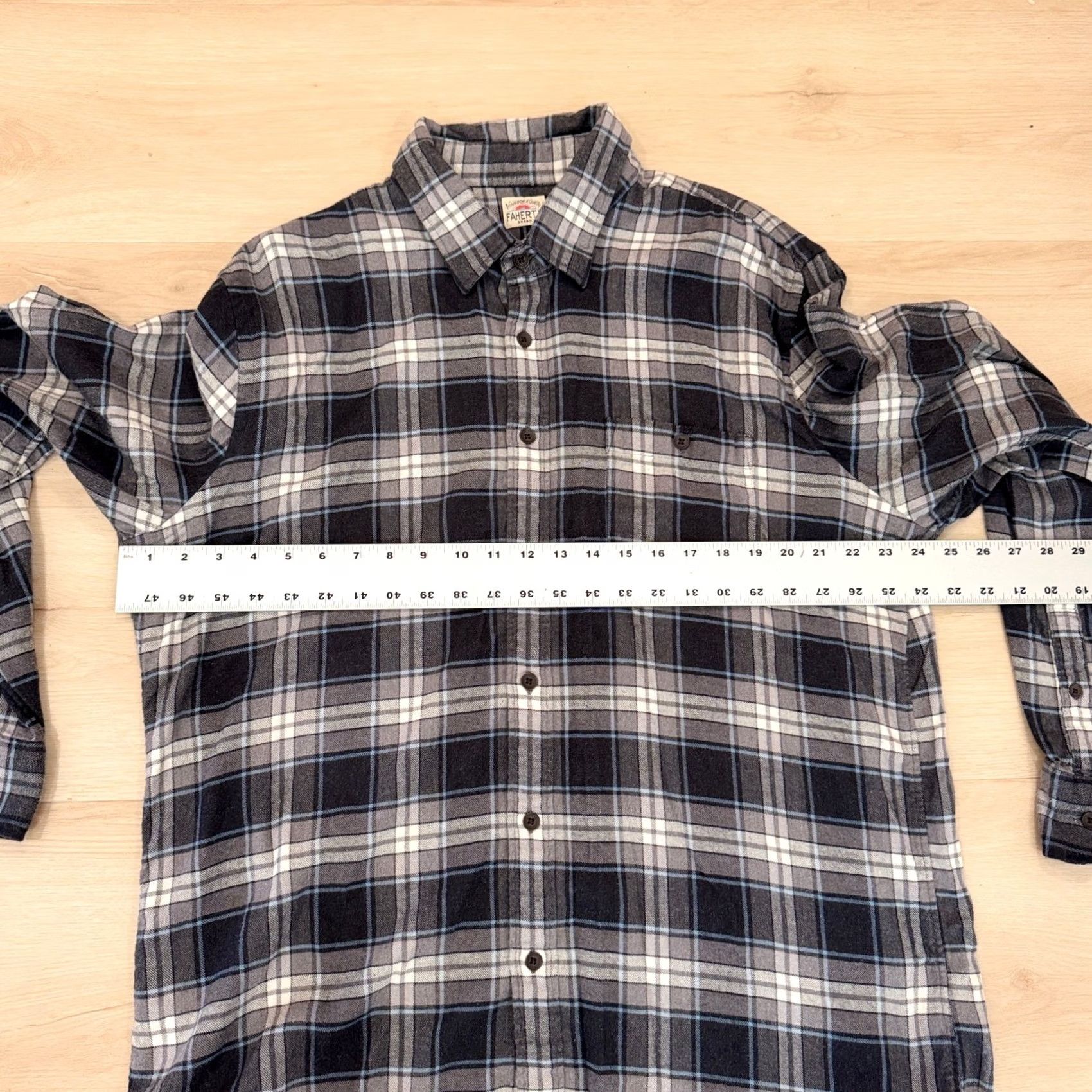 Faherty Faherty Flannel Shirt Button Down Plaid Outdoor Polar Night XXL Size US XXL / EU 58 / 5 - 5 Thumbnail