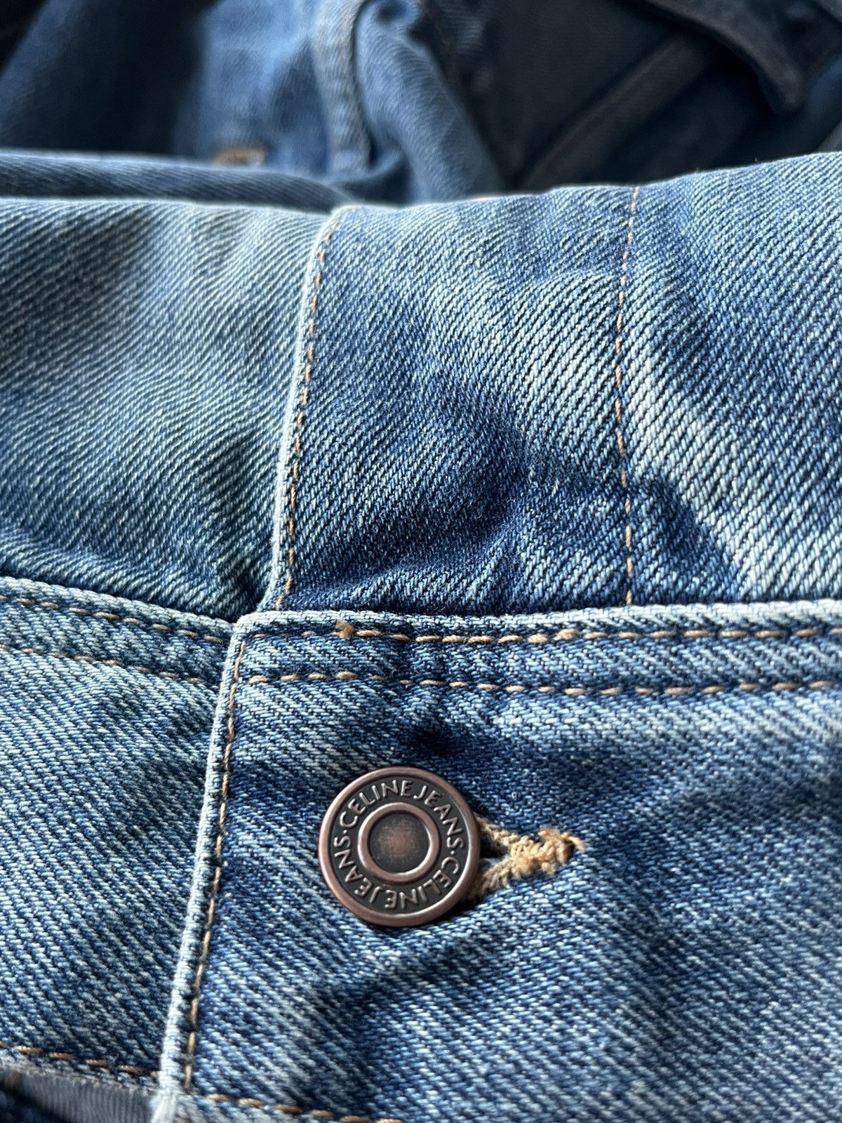 Celine × Hedi Slimane Super Runway Brand New Celine Hedi Slimane Denim Logo Jacket Size US L / EU 52-54 / 3 - 19 Thumbnail