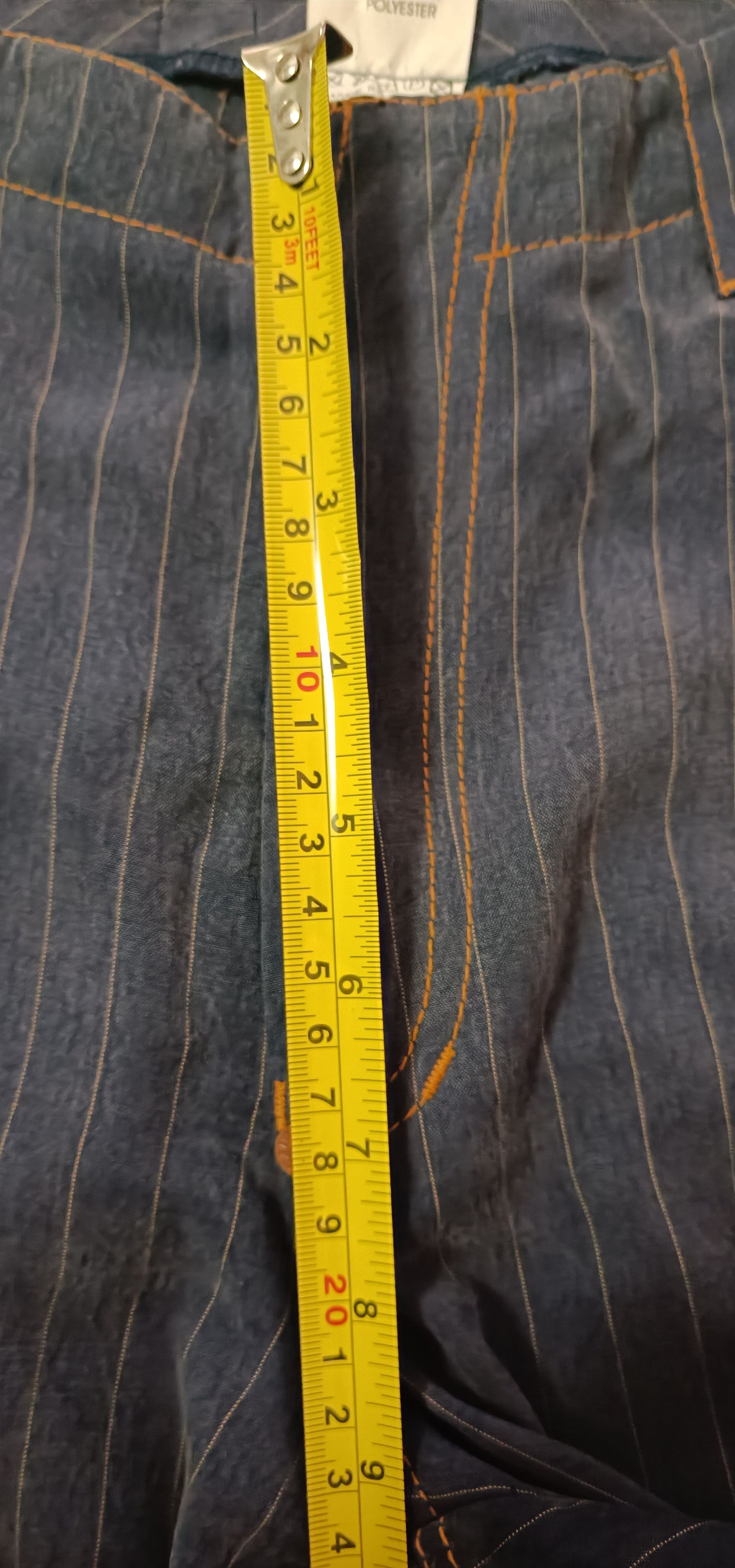 Jean Paul Gaultier Grayish blue pants with fine white vertical stripes Size 27" / US 4 / IT 40 - 20 Thumbnail