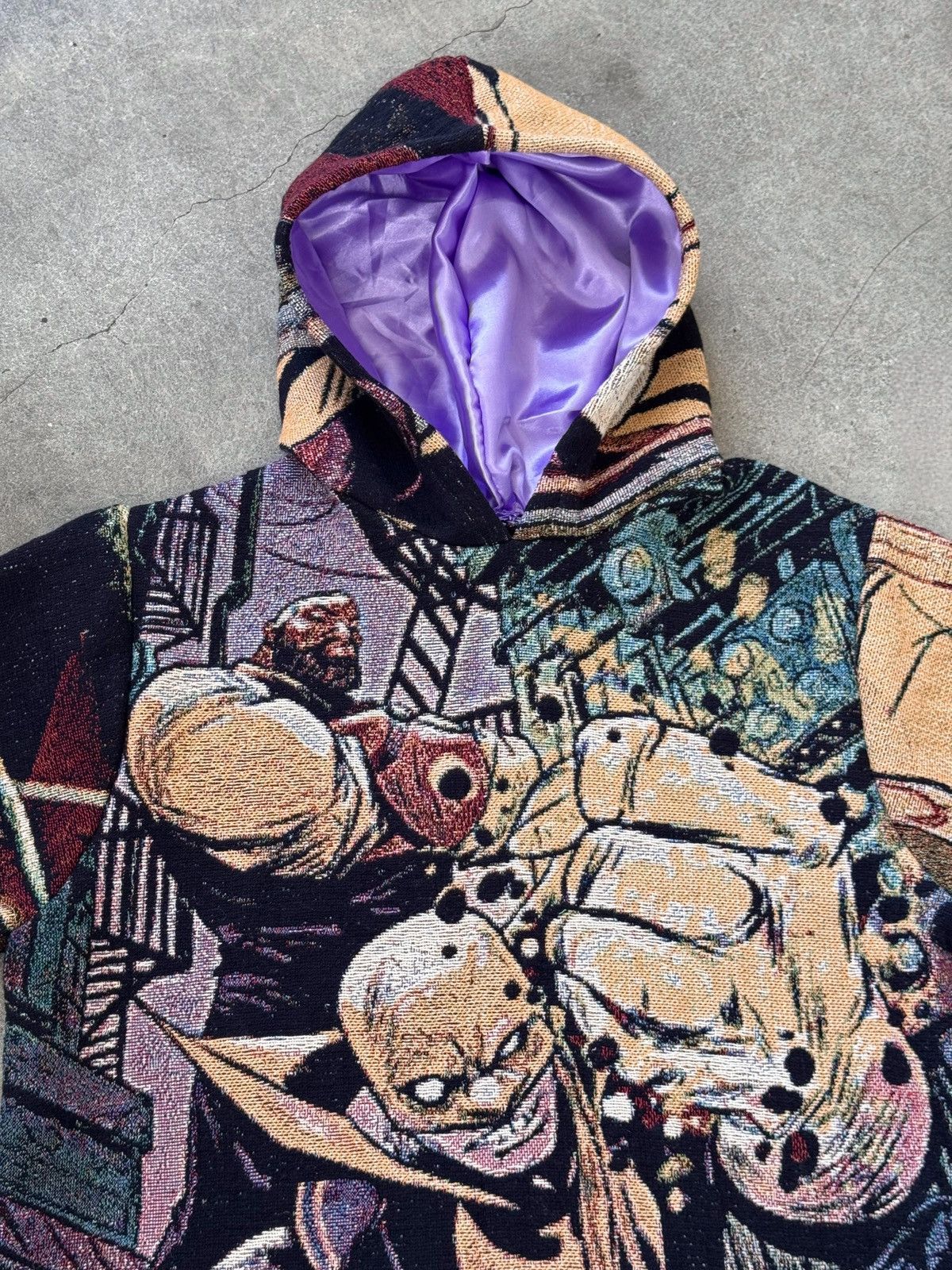 Vintage Iron Fist x Luke Cage Tapestry Hoodie Size US XXL / EU 58 / 5 - 3 Thumbnail