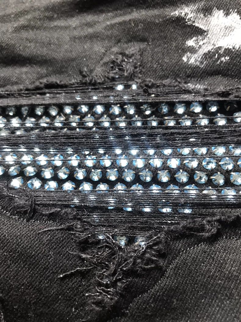 Amiri Amiri high-end customization ice blue diamond art ink blac Size US 32 / EU 48 - 7 Thumbnail