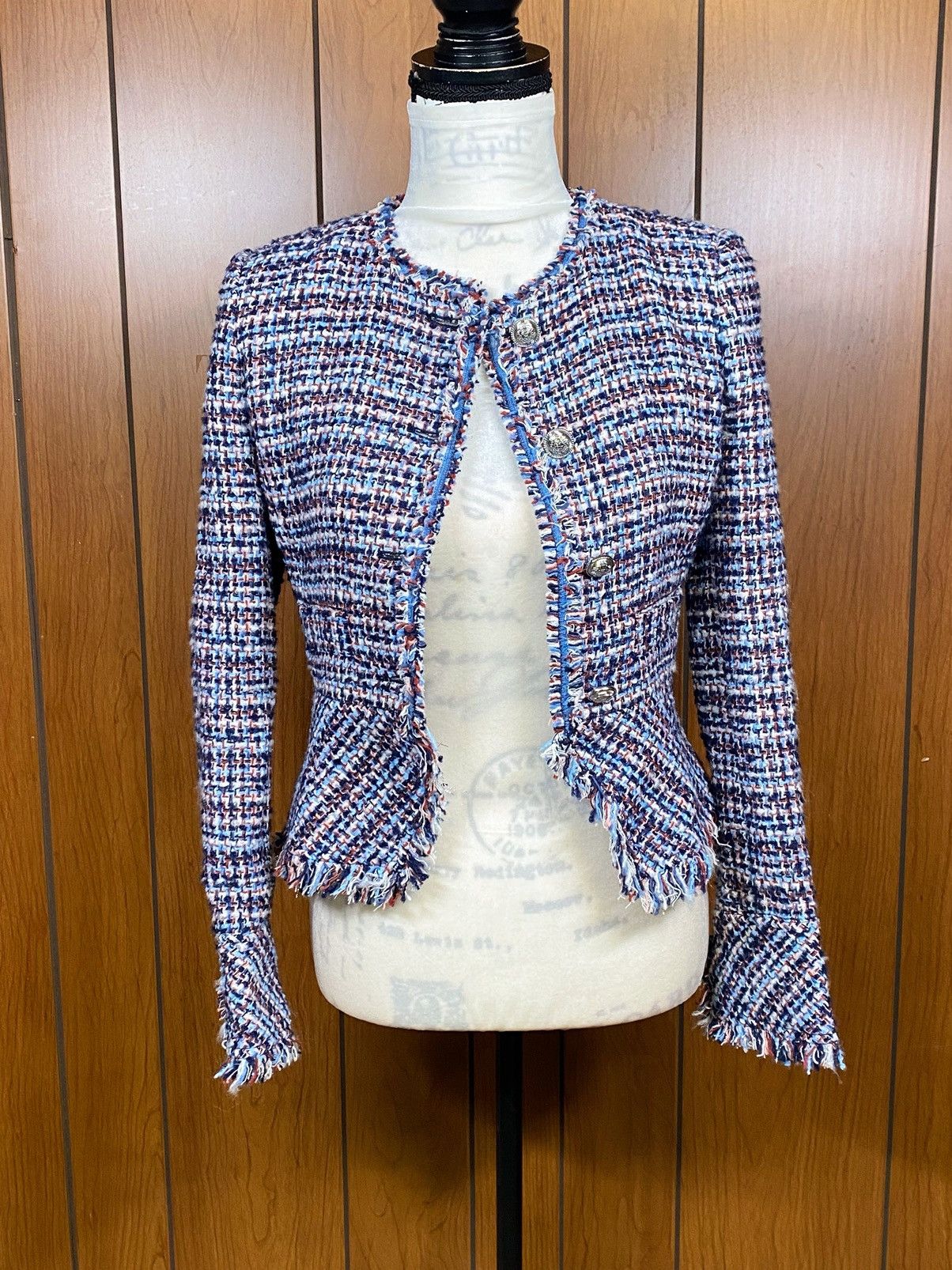 Derek Lam 10 Crosby Derek Lam 10 Crosby Elizabeth Tweed Peplum Jacket size 00 Size XXS / US 00 / IT 34 - 1 Thumbnail