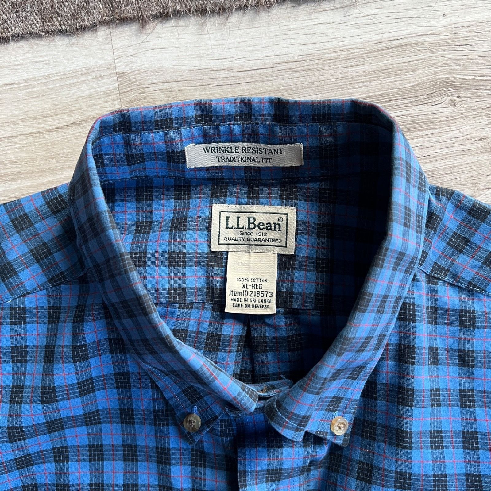 L.L. Bean L.L.Bean Wrinkle Resistant Plaid Regular Shirt 9507AC Size US XL / EU 56 / 4 - 7 Thumbnail