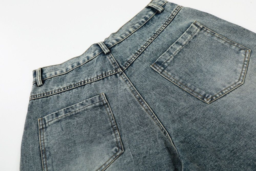 Vintage American retro washed distressed denim shorts Size US 32 / EU 48 - 6 Thumbnail