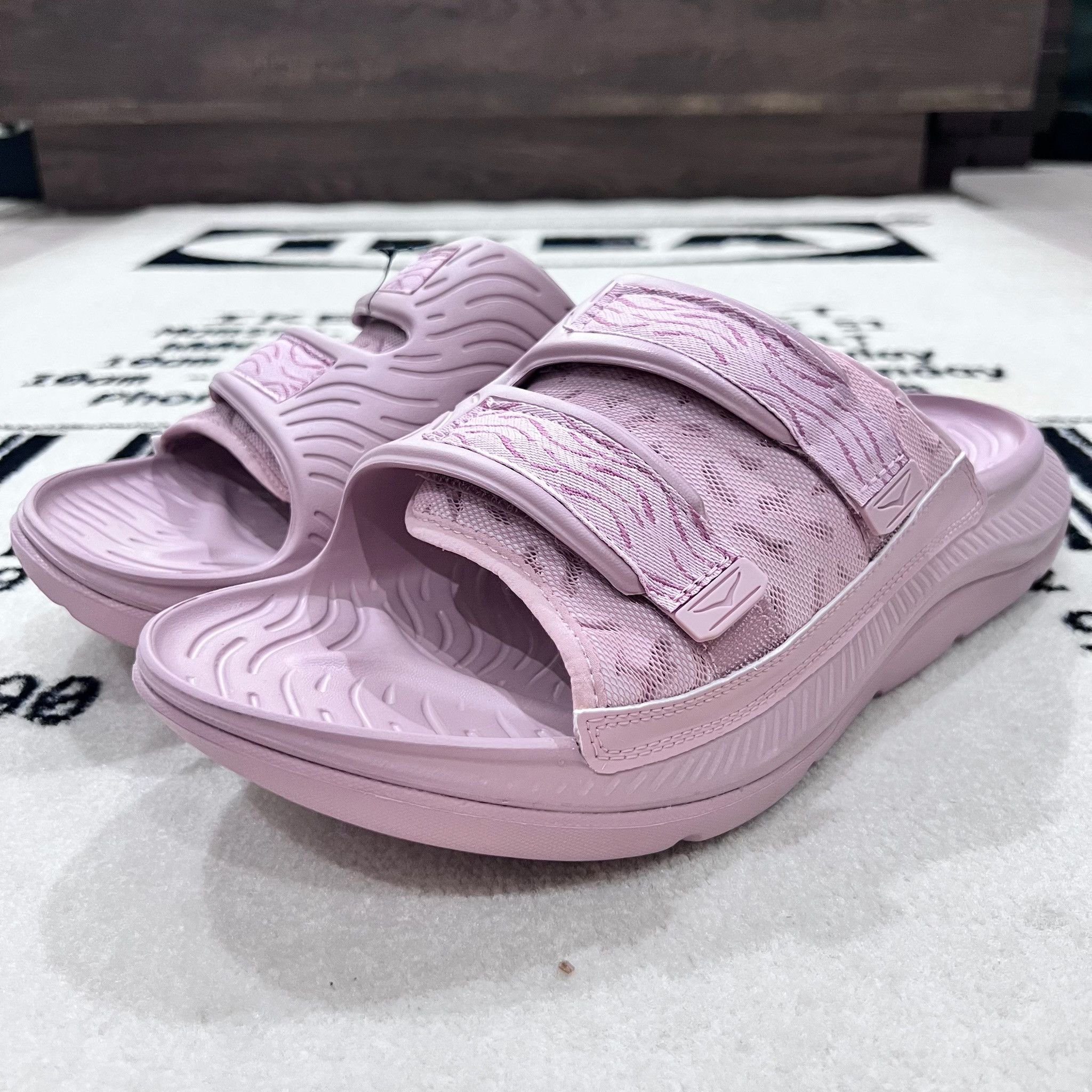 Hoka Ora Luxe Recovery Slides PALE MAUVE / WISTFUL MAUVE
