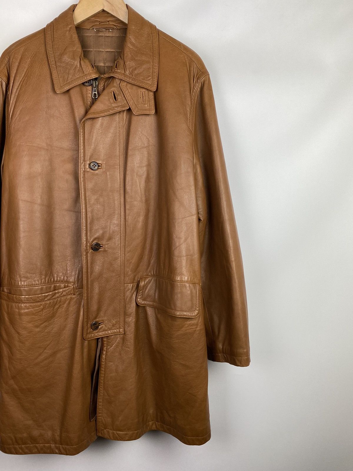 Mandelli Enrico Mandelli vintage real leather men’s coat jacket Size US L / EU 52-54 / 3 - 3 Thumbnail