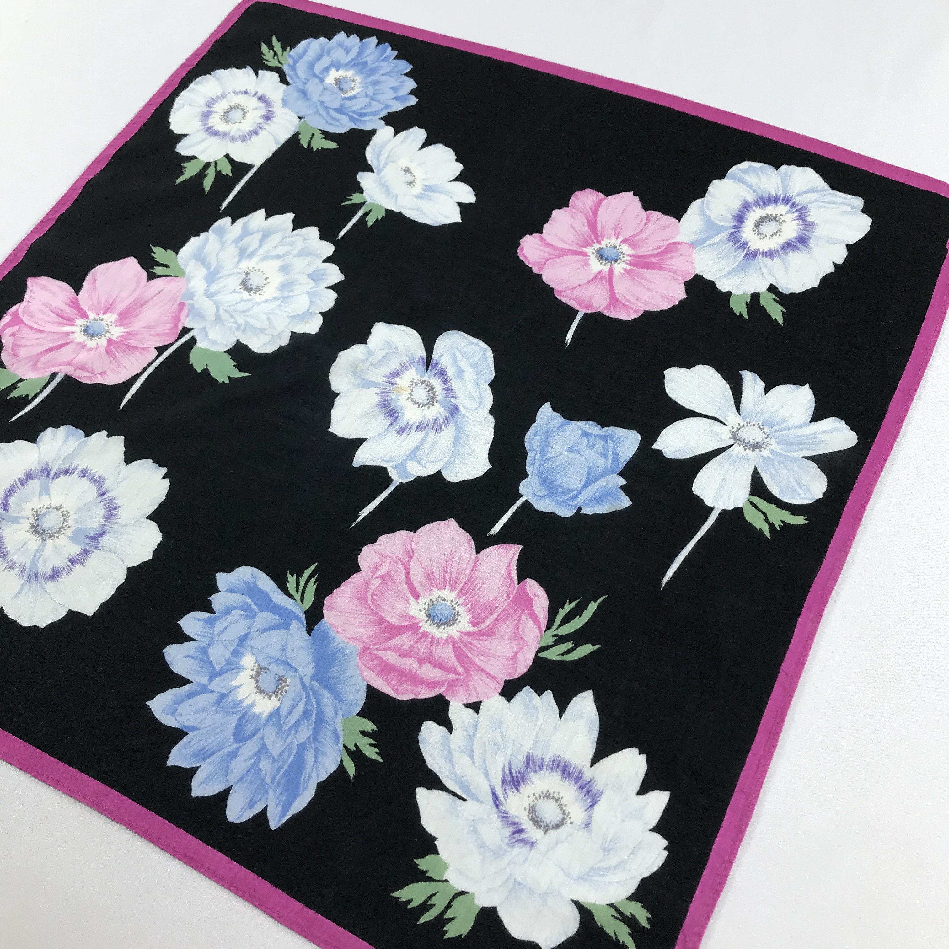 Hanae Mori Hanae Mori Floral Handkerchief Neckerchief Bandana H997 Size ONE SIZE - 4 Thumbnail