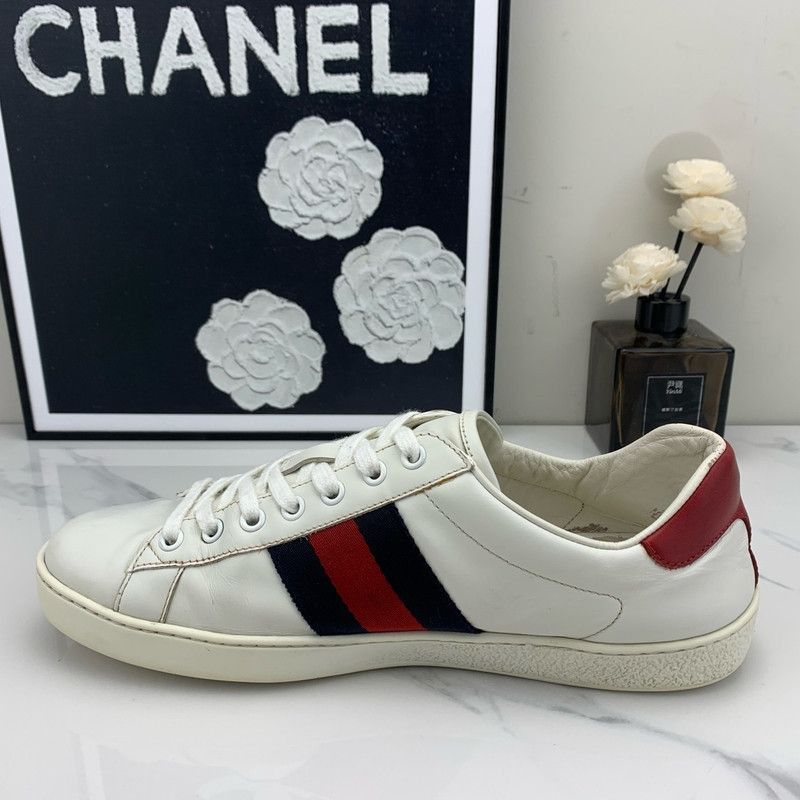 Gucci Gucci Ace Leather Sneakers with Embroidery -2508 Size US 8 / EU 41 - 9 Thumbnail