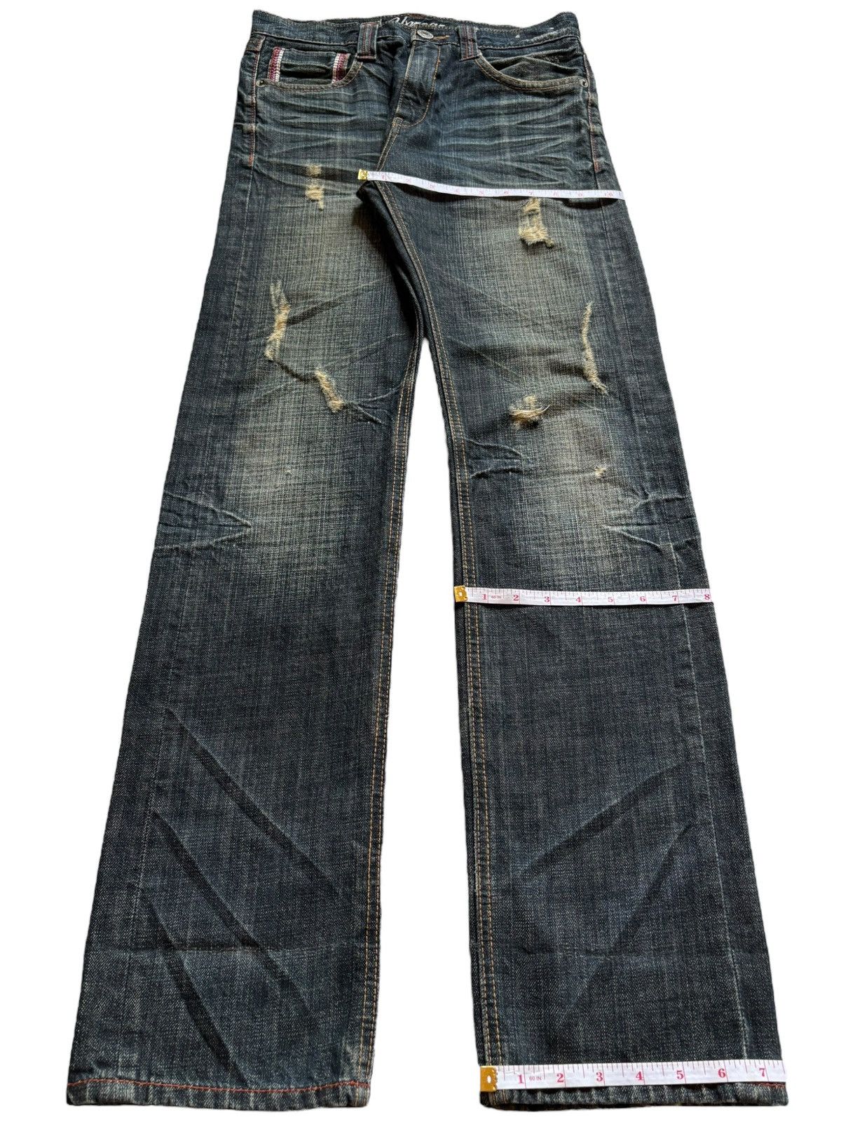 Japanese Brand Vintage Japanese Brand Mud Wash Distressed Jeans Size US 29 - 13 Thumbnail