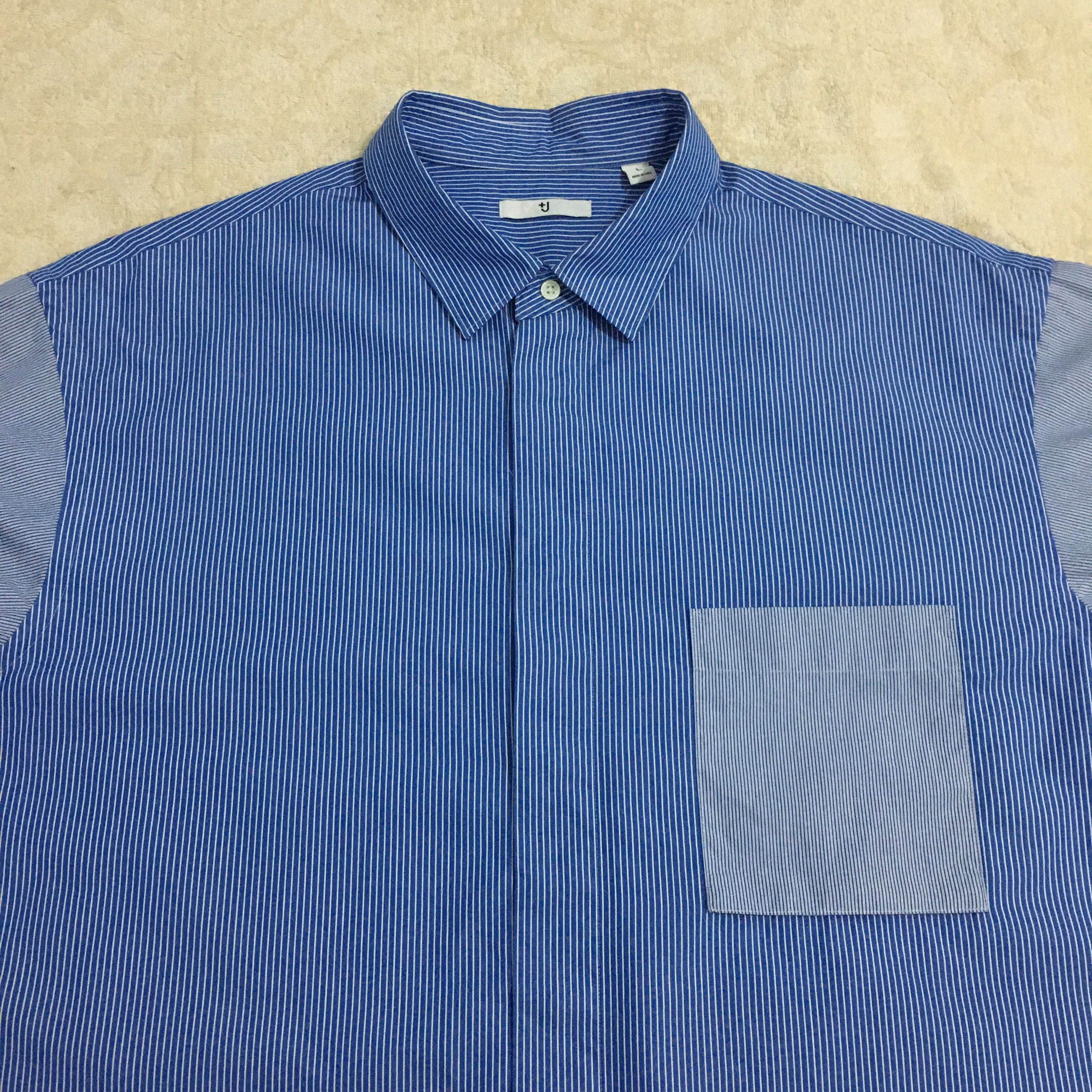 Jil Sander × Uniqlo Uniqlo Jil Sander Hickory Longsleeve Shirt Size US L / EU 52-54 / 3 - 6 Thumbnail