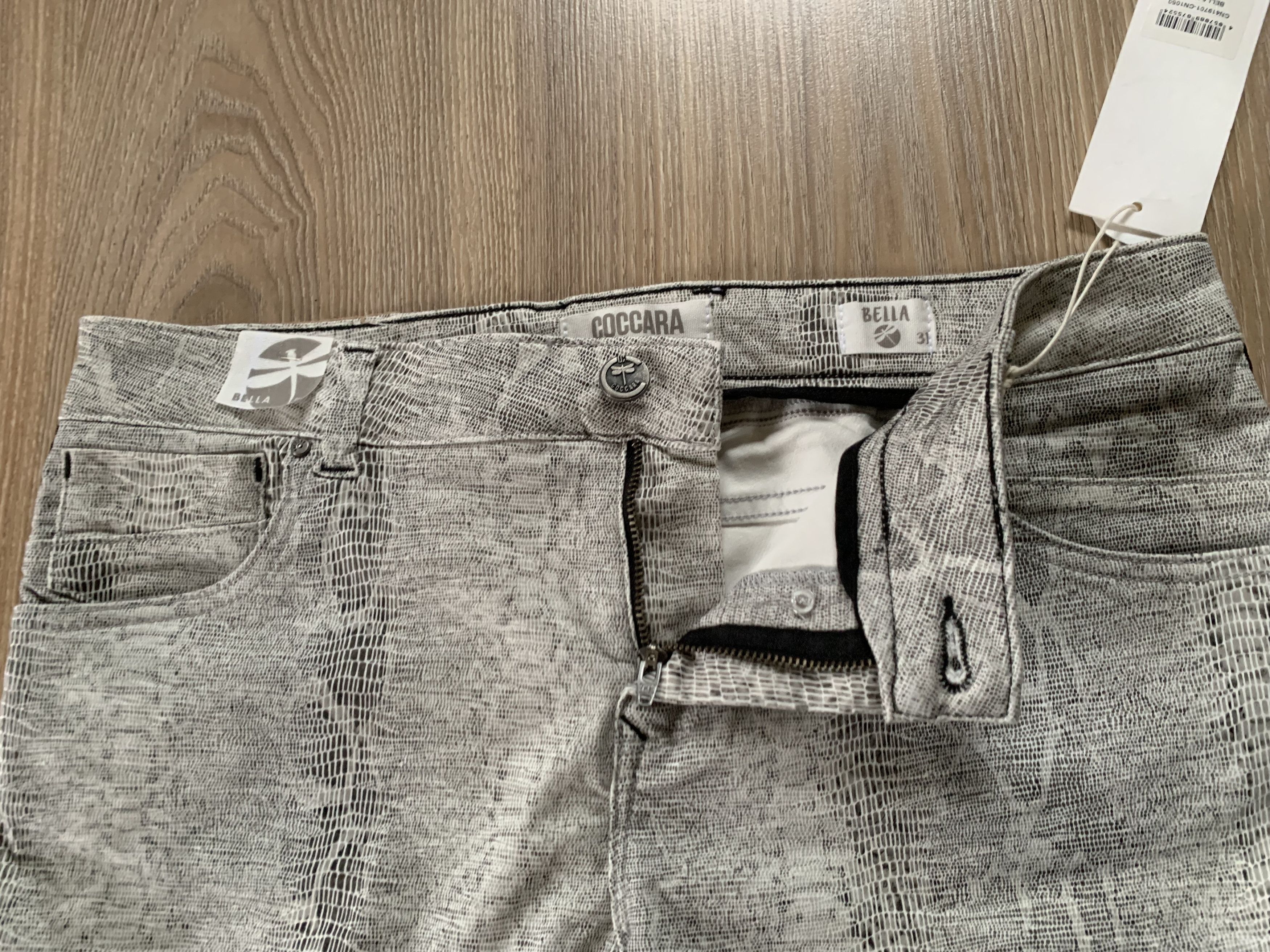 Denime × Designer Coccara Animal Print Jeans Piton Reptile Size 31" - 5 Thumbnail