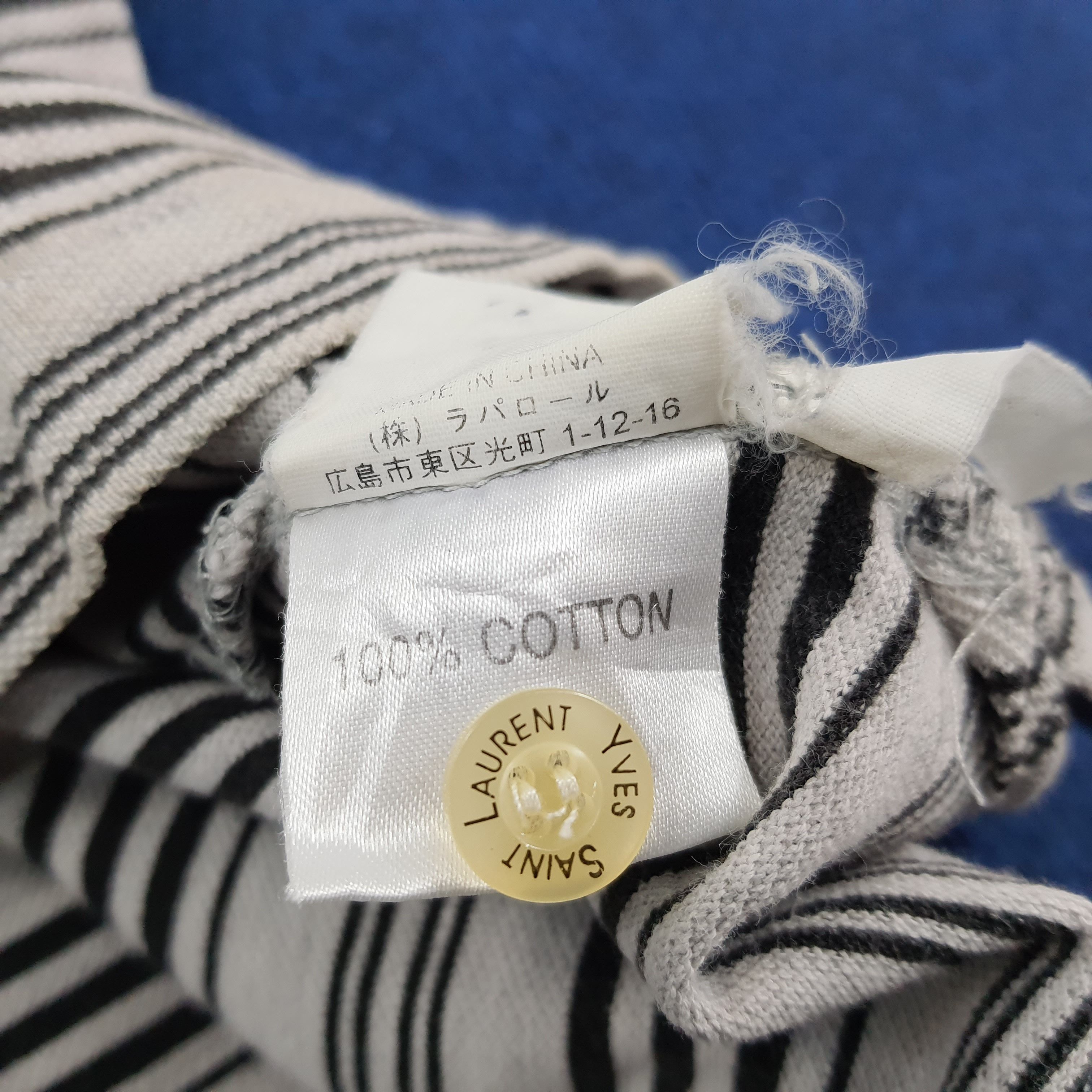 Vintage × Yves Saint Laurent Vintage YSL Yves Saint Laurent Stripes Polo Shirt Size US M / EU 48-50 / 2 - 9 Thumbnail