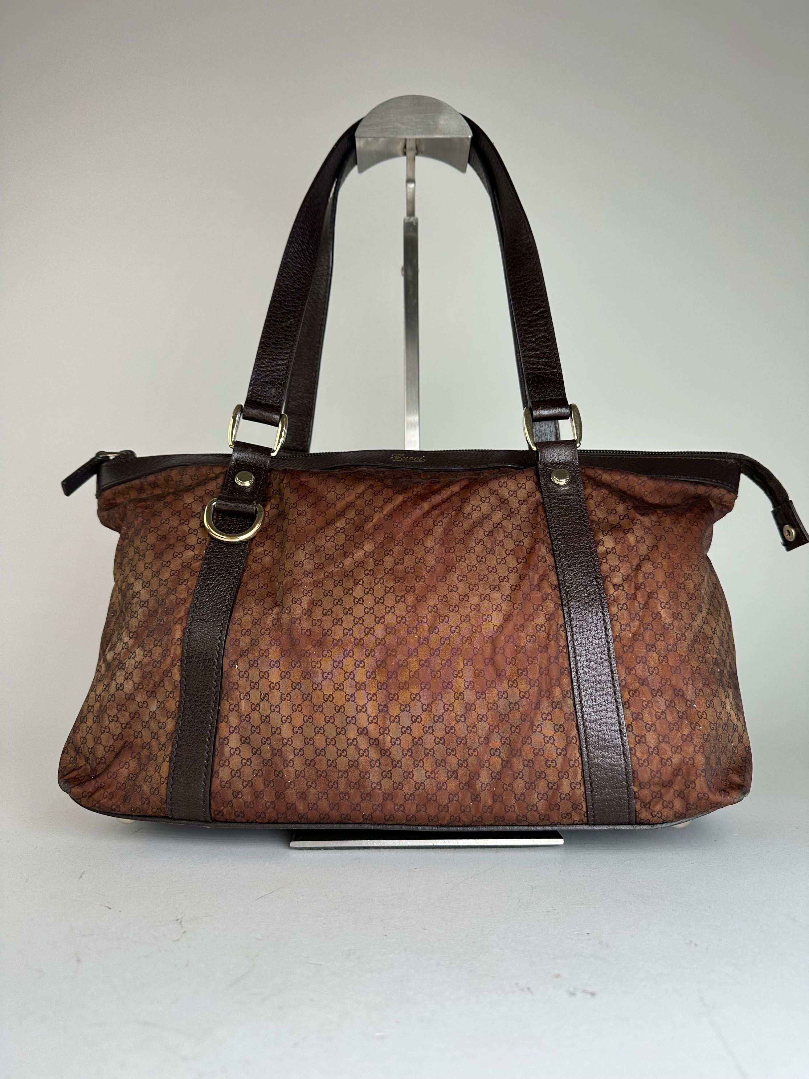 Gucci Vintage GG Canvas Shoulder Bag Brown Size ONE SIZE - 1 Thumbnail