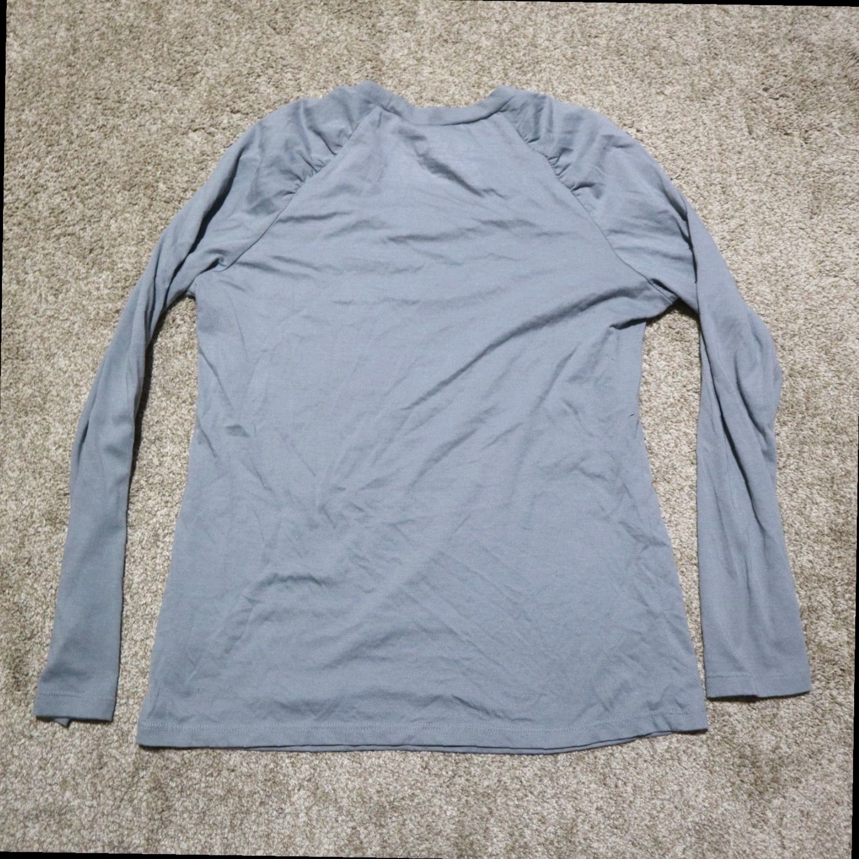 Faded Glory Faded Glory Floral Top Women's M Medium Gray T-Shirt Size M / US 6-8 / IT 42-44 - 8 Thumbnail
