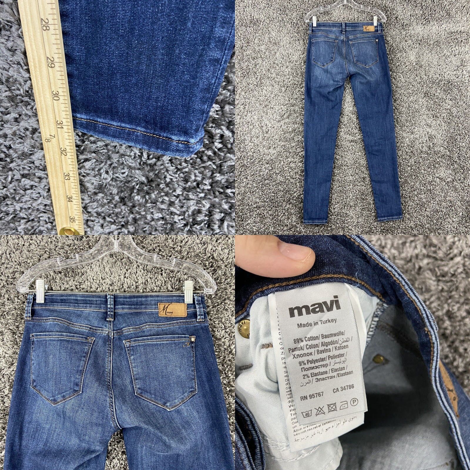 Vintage Mavi Jeans Women's Super Skinny Blue Jeans 30 Size 30" / US 8 / IT 44 - 8 Thumbnail