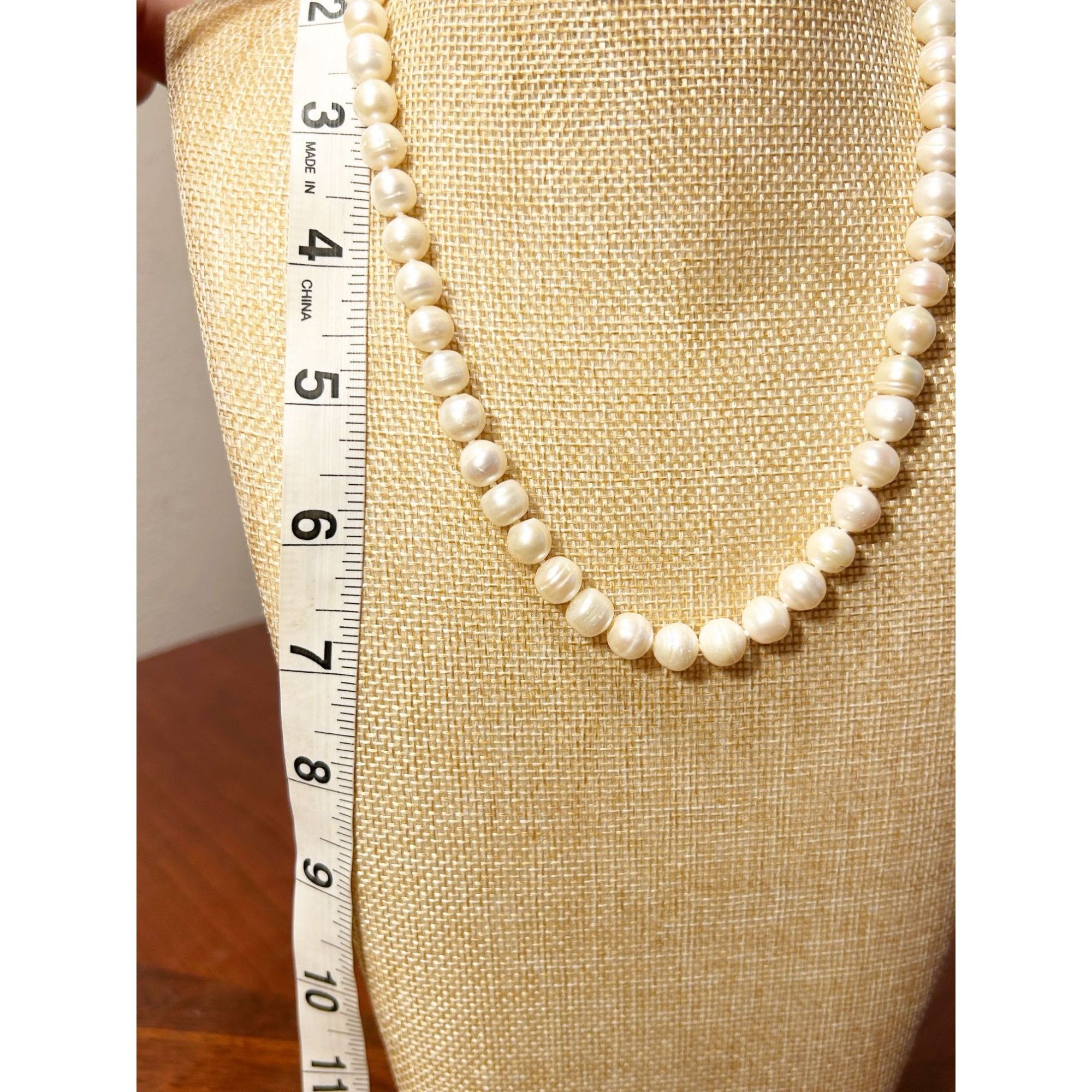 Macys Macy’s Cultured Single Strand Pearl Sterling 17" 8.5mm Neckl Size ONE SIZE - 5 Thumbnail