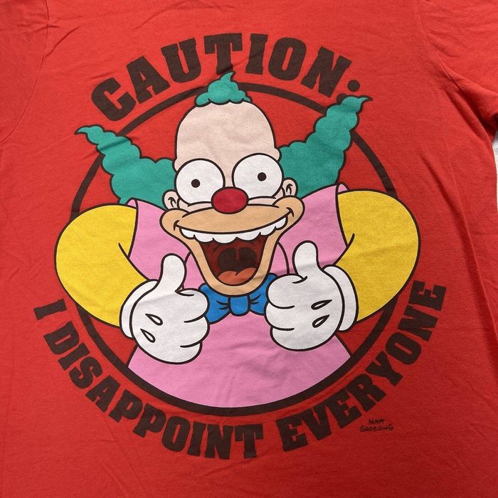 The Simpsons The Simpsons Small Krusty Clown I Disappoint Everyone Tee ...