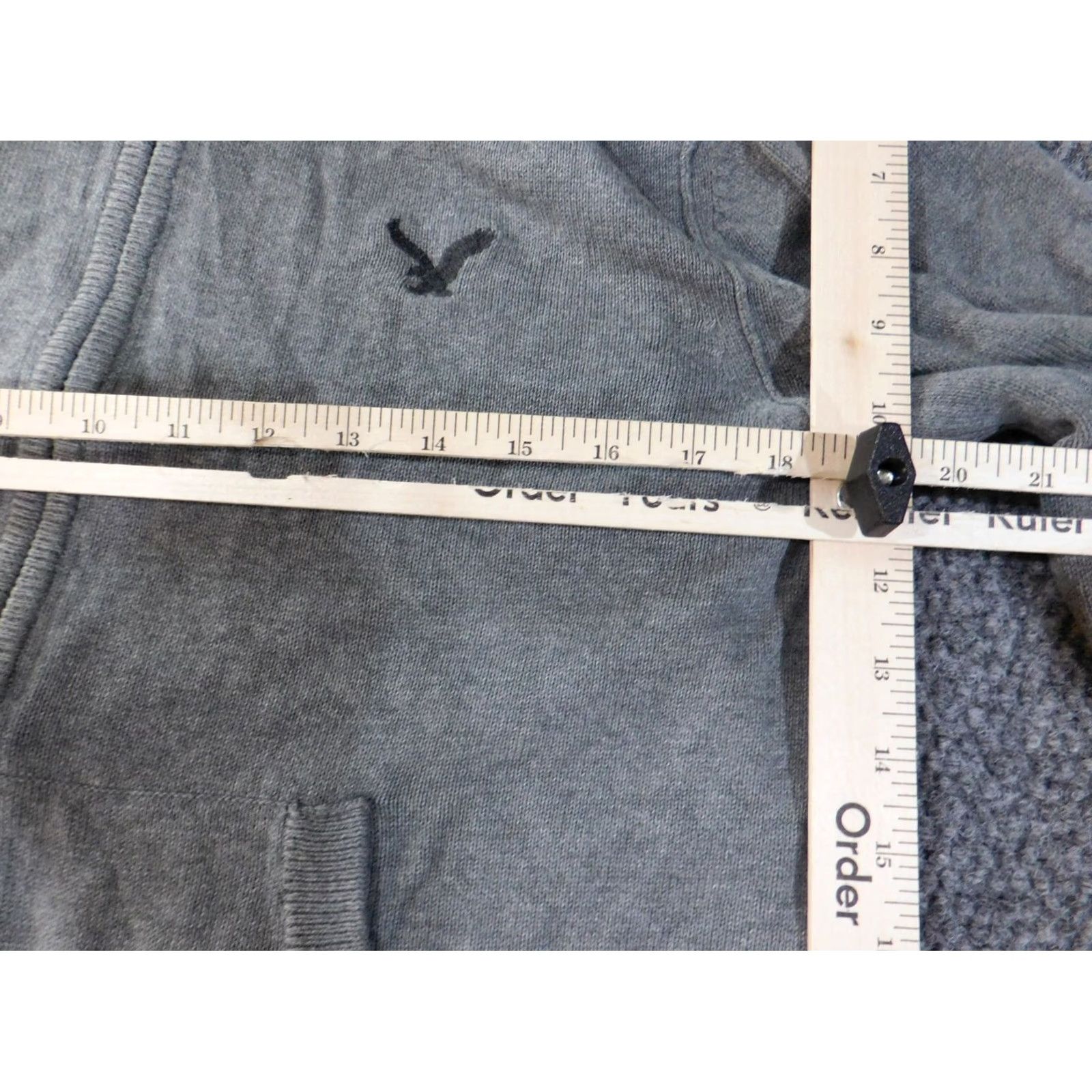 American Eagle Outfitters VINTAGE American Eagle Hoodie Womens Medium Gray Logo Zip stretch cotton Size M / US 6-8 / IT 42-44 - 6 Thumbnail