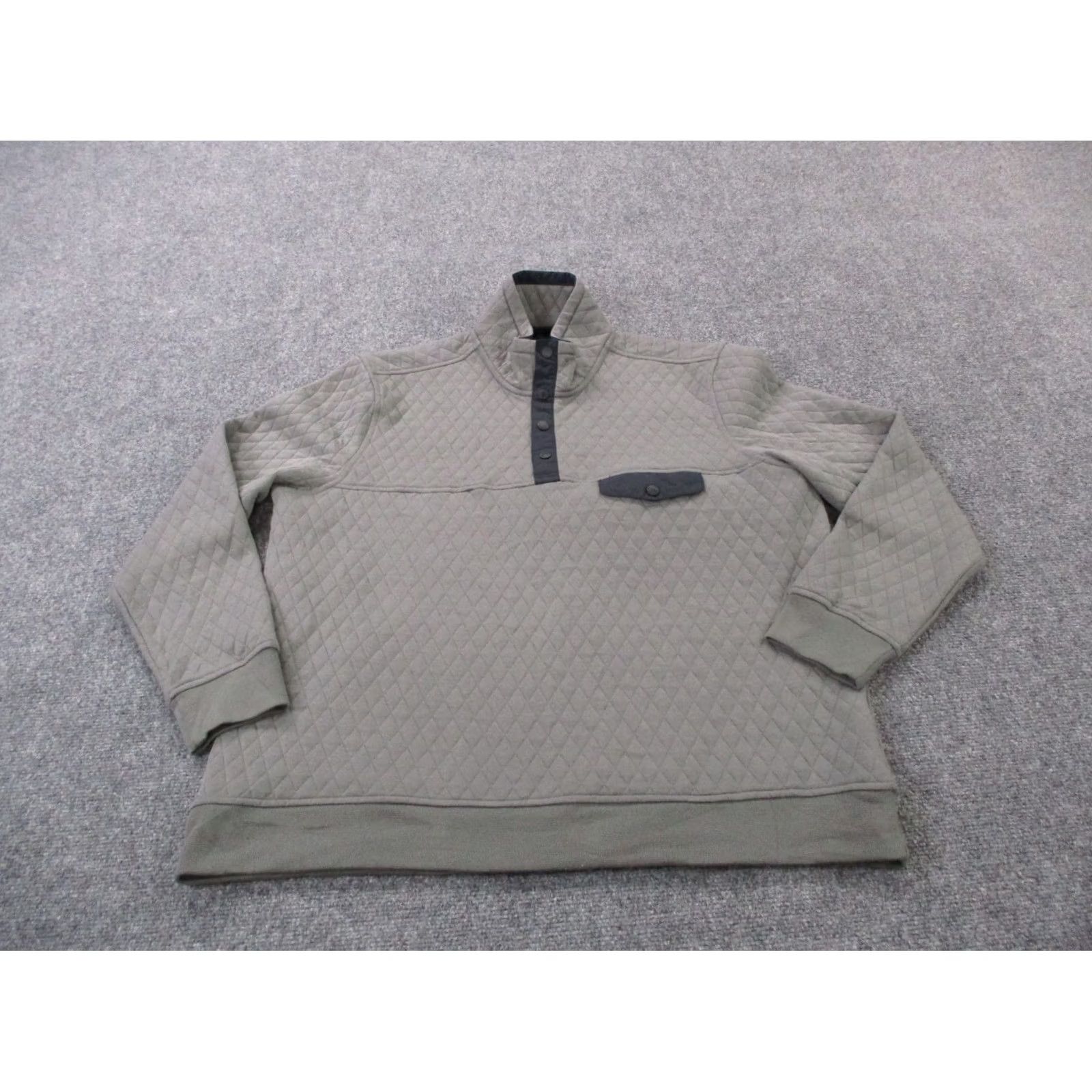 UNTUCKit UNTUCKit Sweatshirt Mens XL Gray Quilted Snap Pullover Sweater Casual Size US XL / EU 56 / 4 - 2 Thumbnail
