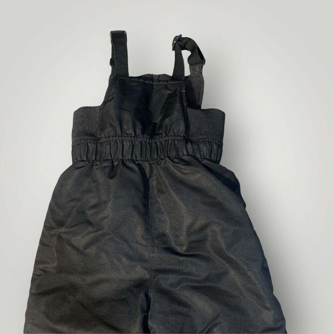 Designer Kids Black Insulated Snow Bib Overalls - Perfect Winter Gear Size US XXS / EU 40 - 10 Thumbnail