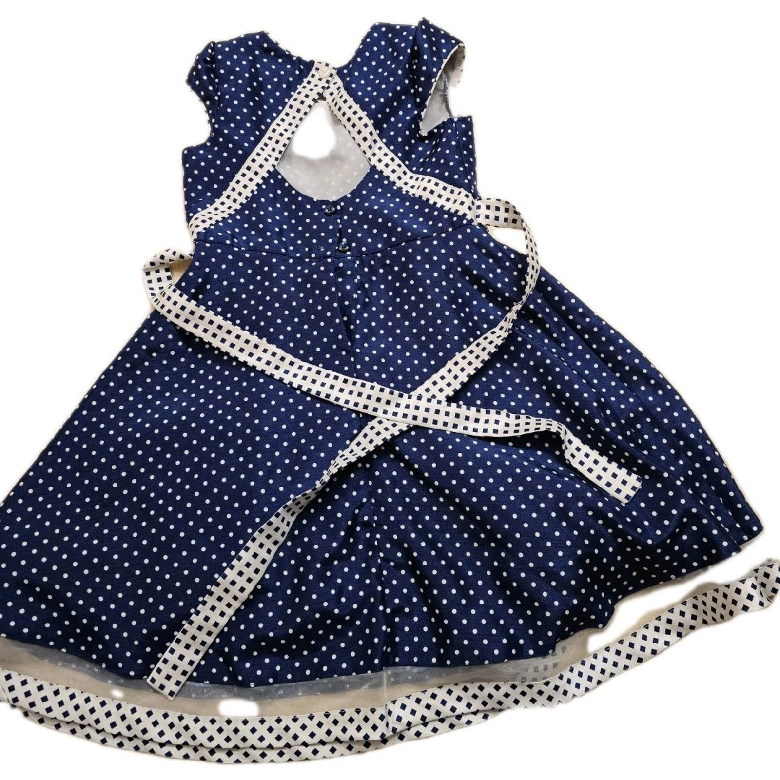 Other Girl's Jona Michelle Fancy Holida Dress Sz 7 White with Blue Size ONE SIZE - 4 Thumbnail
