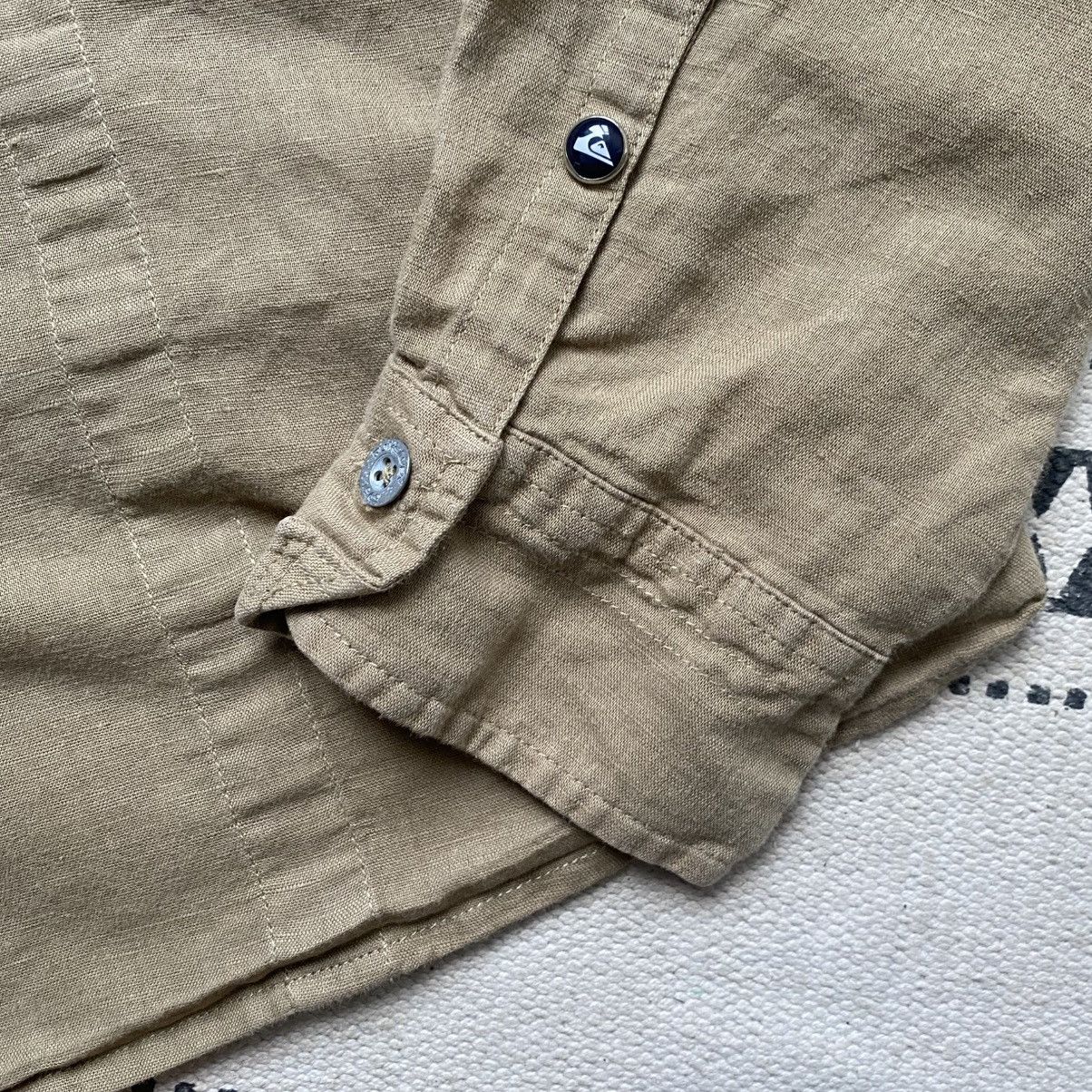 Quiksilver Premium Vintage Quiksilver Linen shirt Button Up Surf style Size US L / EU 52-54 / 3 - 6 Thumbnail