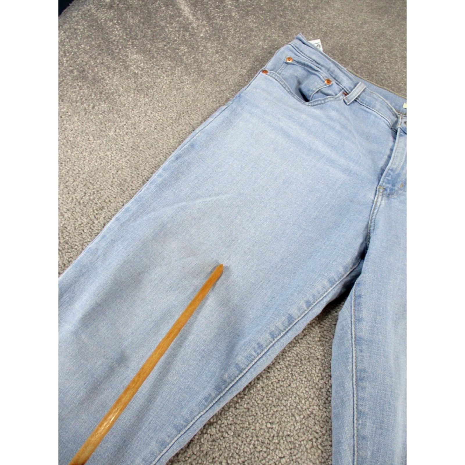 Levi's LEVI'S VINTAGE Boyfriend Jeans Womens 33 Blue Light Wash Denim *Stains Regular Size 24" / US 00 / IT 34 - 3 Thumbnail