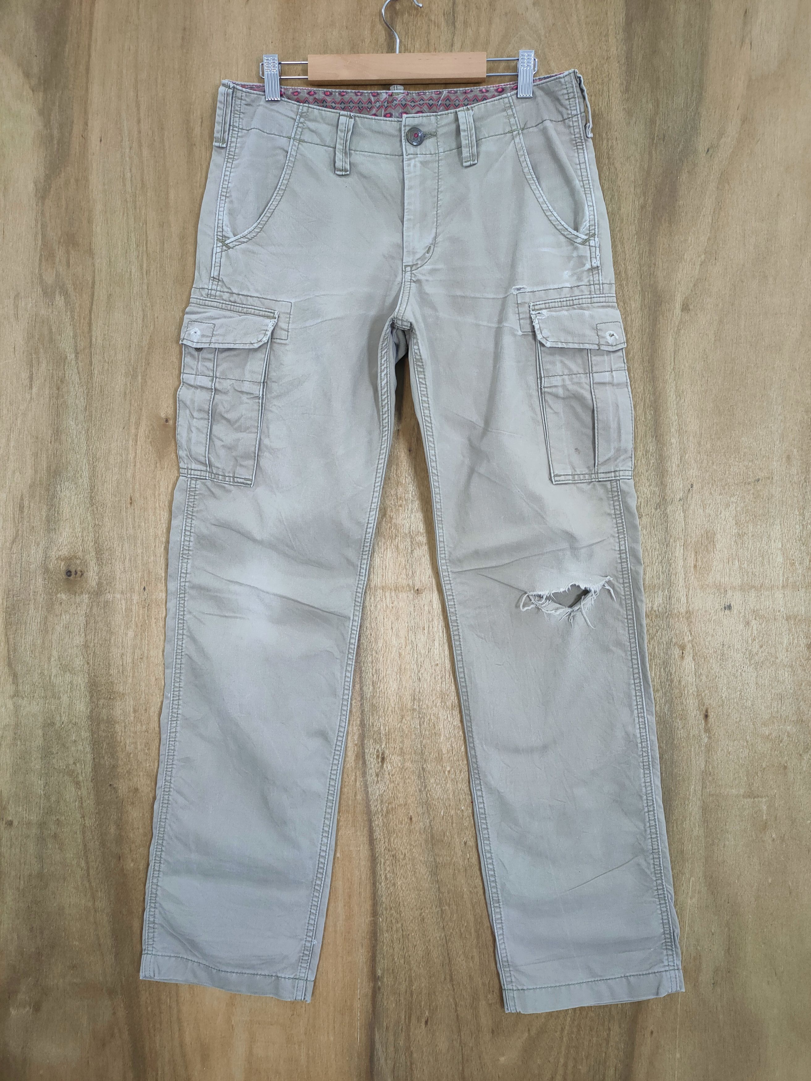 Japanese Brand VINTAGE JAPANESE DISTRESSED KNEE CARGO PANTS Size US 31 - 1 Thumbnail