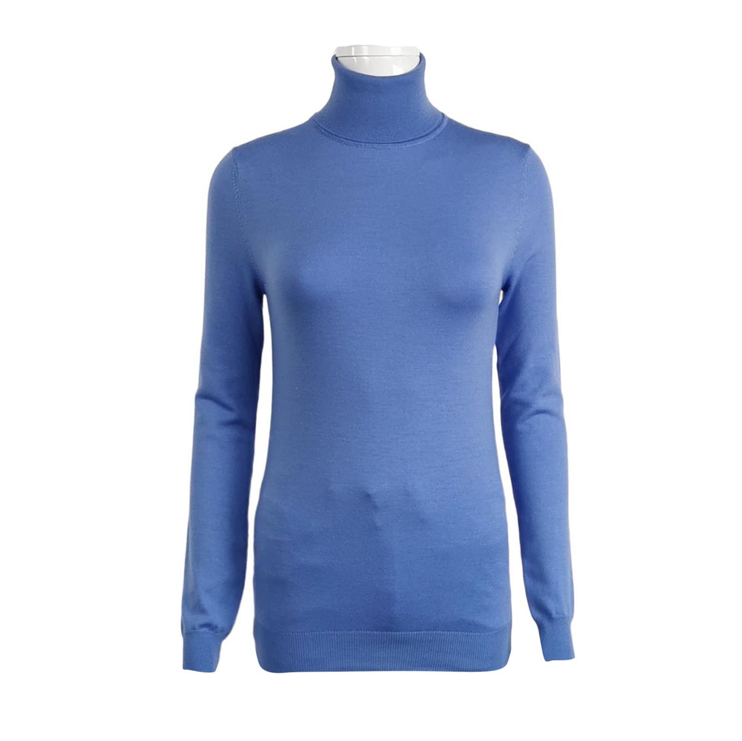 Prada Prada Blue Wool Blend Turtleneck Sweater 0089 Size XS / US 0-2 / IT 36-38 - 1 Thumbnail