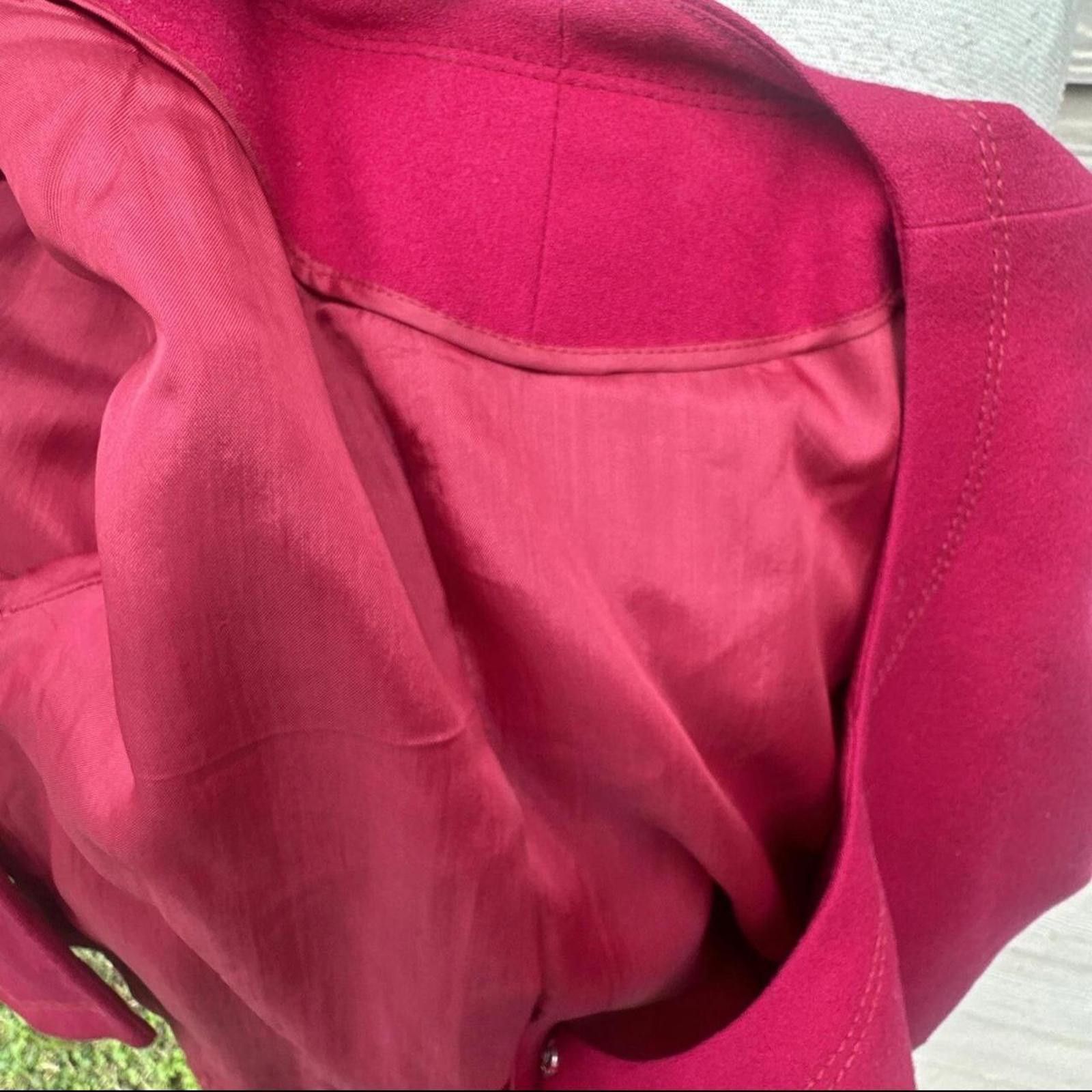 Other Vintage 80s Pink Skirt Suit Size S Wool Asymmetrical Size S / US 4 / IT 40 - 4 Thumbnail