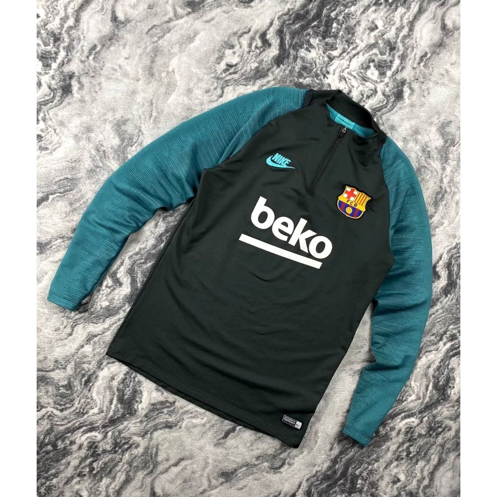 Nike Nike Tracksuit Shirt? 1/4 Zip? Retro? No—Keep to original words: Nike Barcelona 1/4 Zip Tracksuit 2019 2020 Drill Top And Pants Men Size S Black Size 36R - 6 Thumbnail
