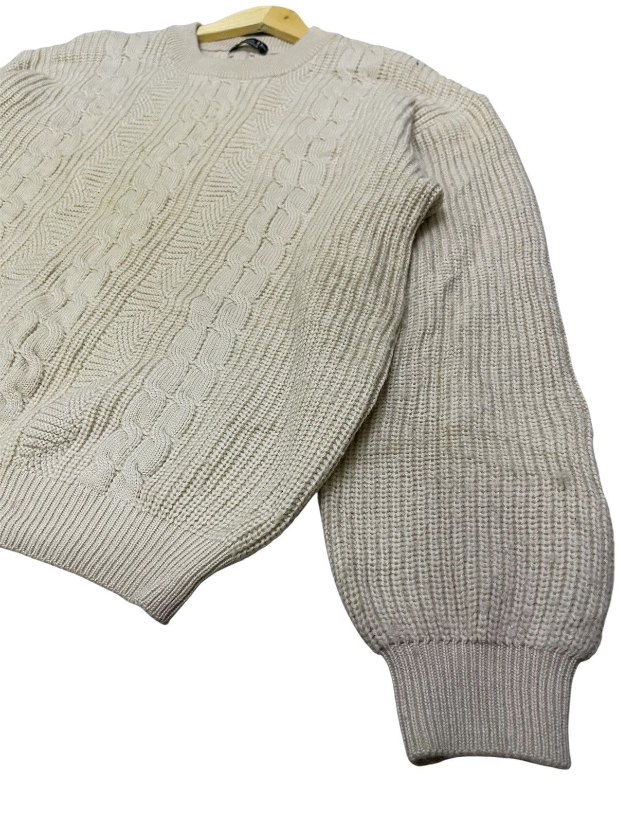 Cristian Dior Crewneck Cable Knitwear Sweater