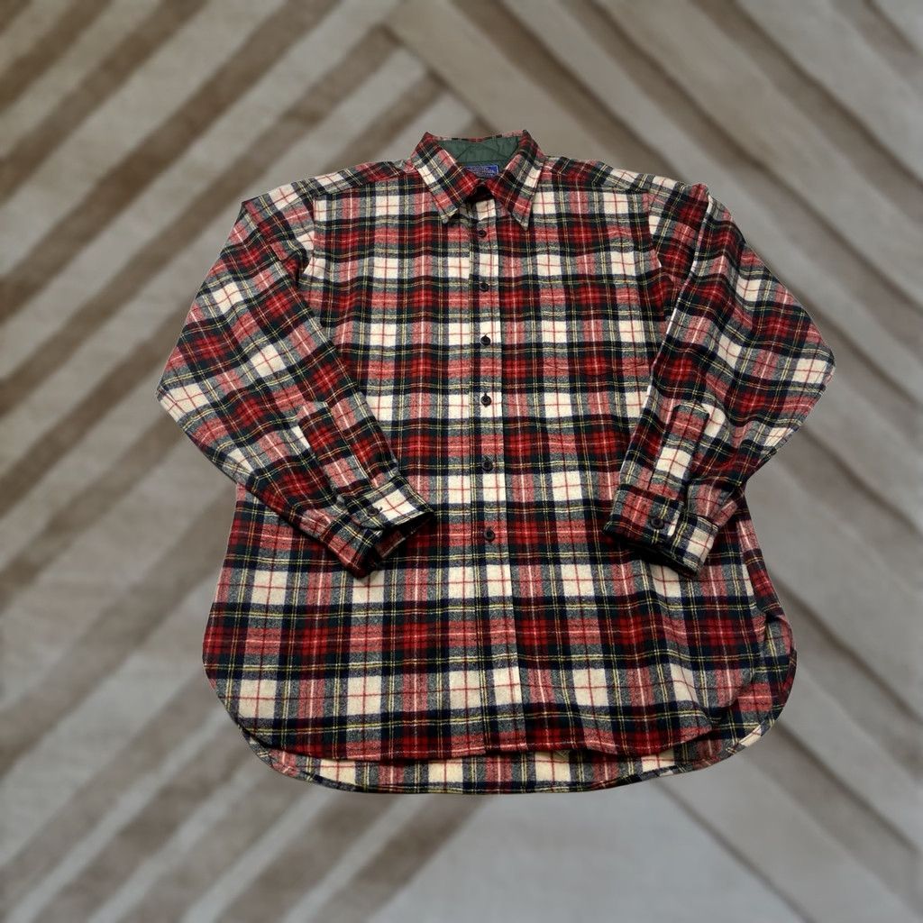 Pendleton VINTAGE Pendleton Shirt Mens L Plaid Wool Country USA Flannel Button-Up Pocketed Casual Long Sleeve Size US L / EU 52-54 / 3 - 1 Thumbnail