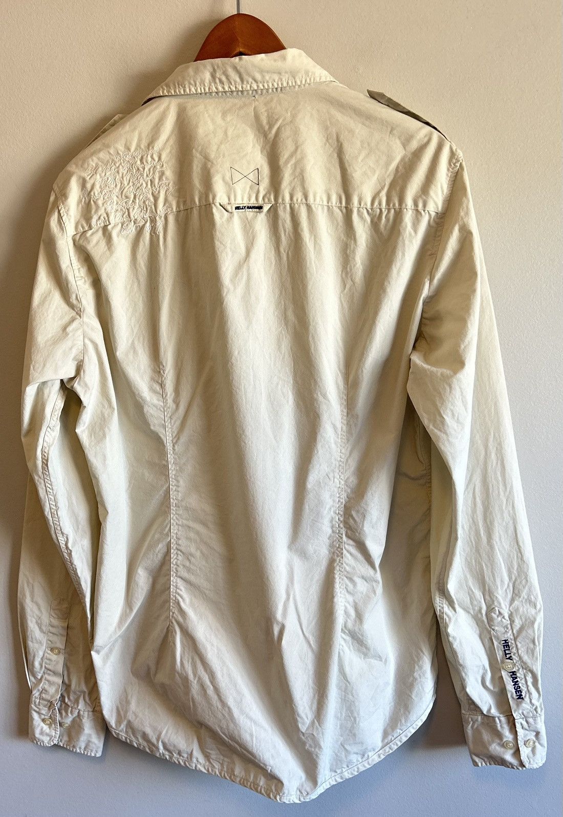 Helly Hansen Vintage 90s Helly Hansen Mens Beige Collared Button Shirt Size US XL / EU 56 / 4 - 7 Thumbnail