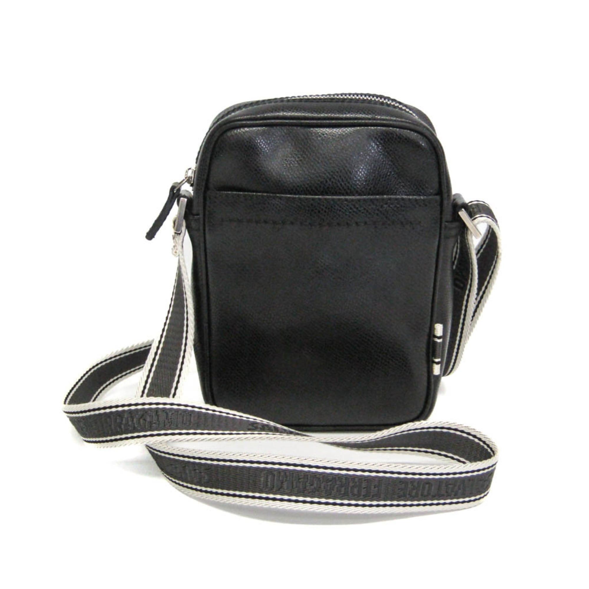 Salvatore Ferragamo Salvatore Ferragamo FZ-24 8810 Men,Women Leather Shoulder Bag Black Size ONE SIZE - 1 Thumbnail