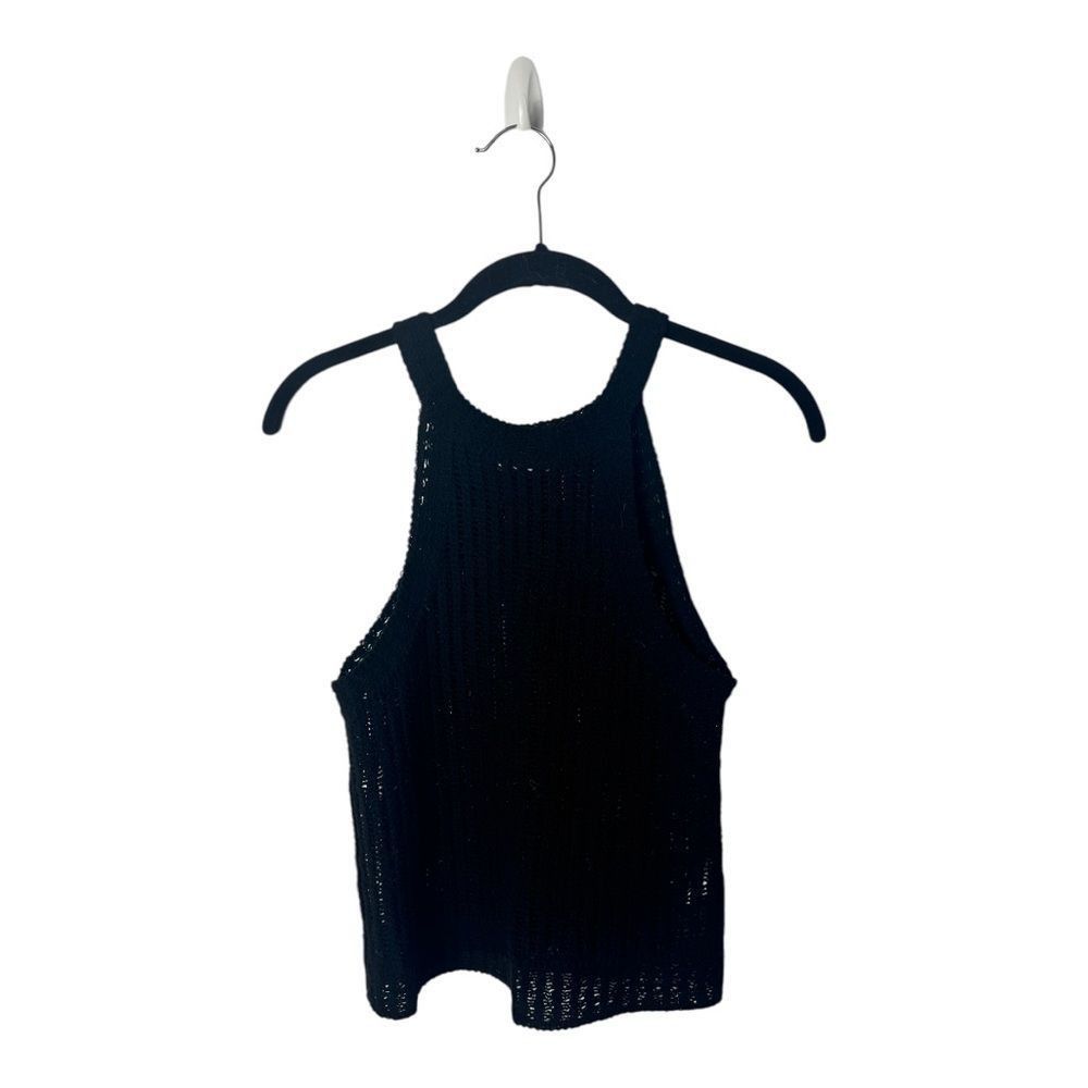 Mango MNG Mango Black Crochet Tank Top | Size S | 100% Cotton Size S / US 4 / IT 40 - 3 Thumbnail